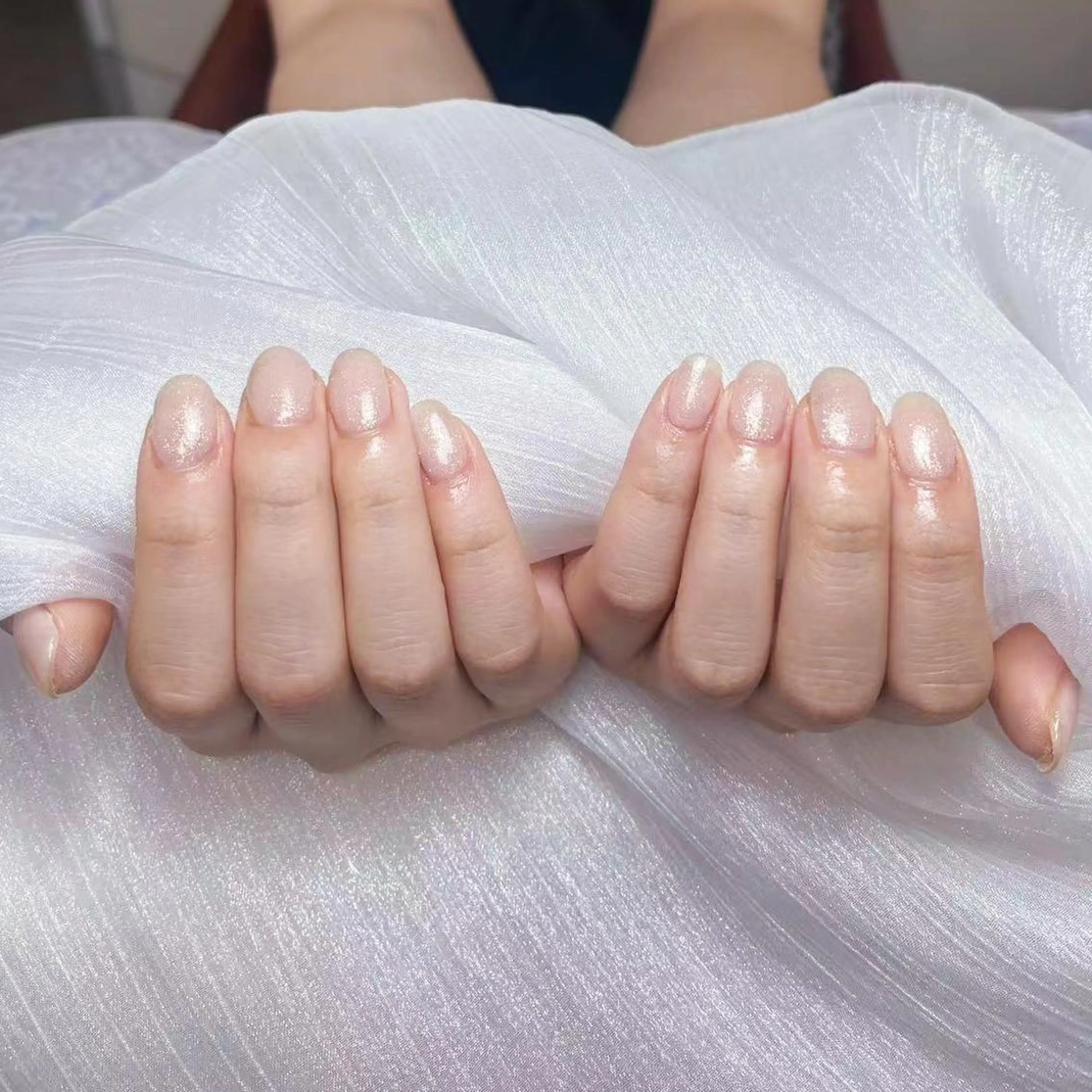 ネイル アートネイル オーロラネイル ガーリー キラキラネイル 韓国ネイル リナ 💅のネイルデザイン