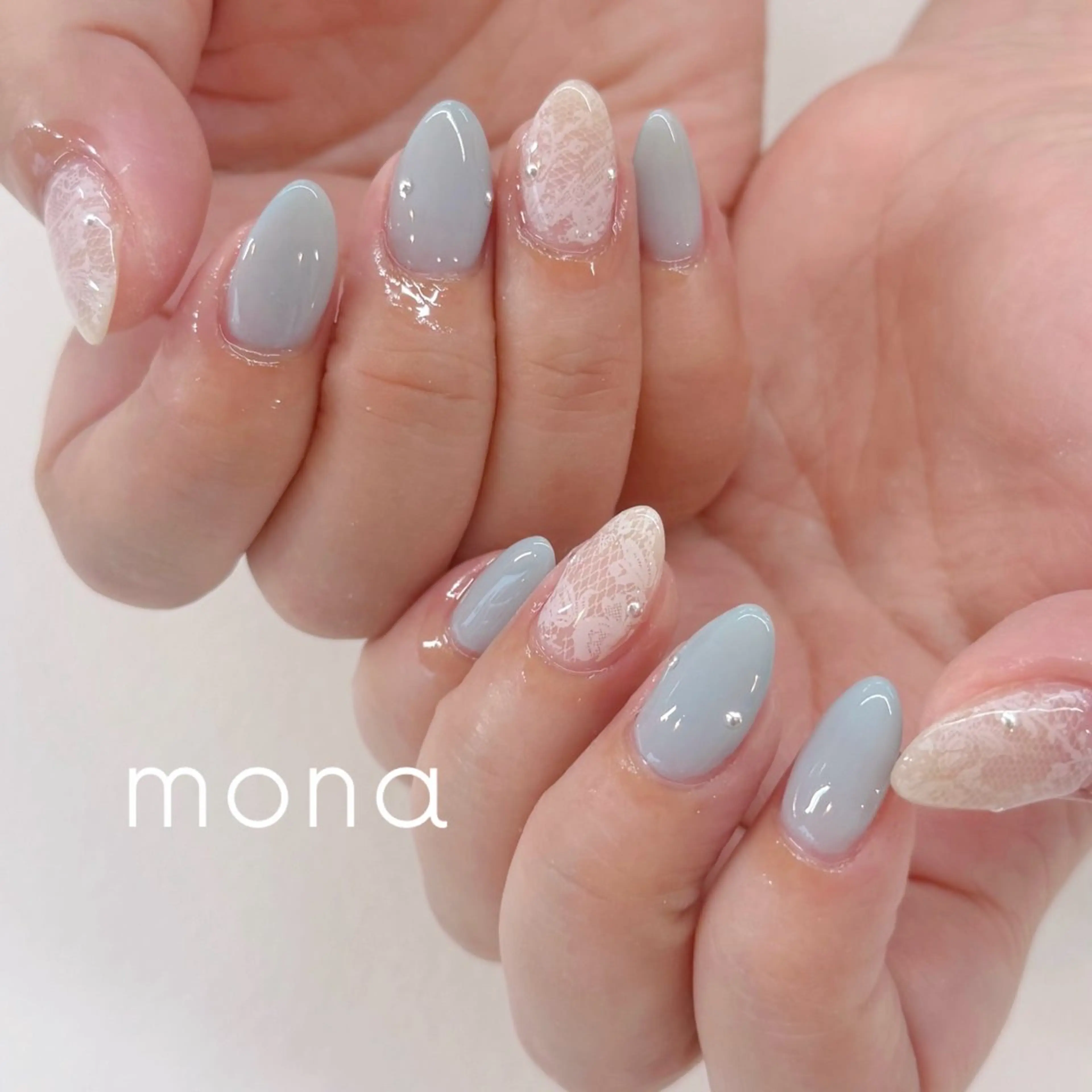 ネイル レース ハンドネイル mona Midukiのネイルデザイン