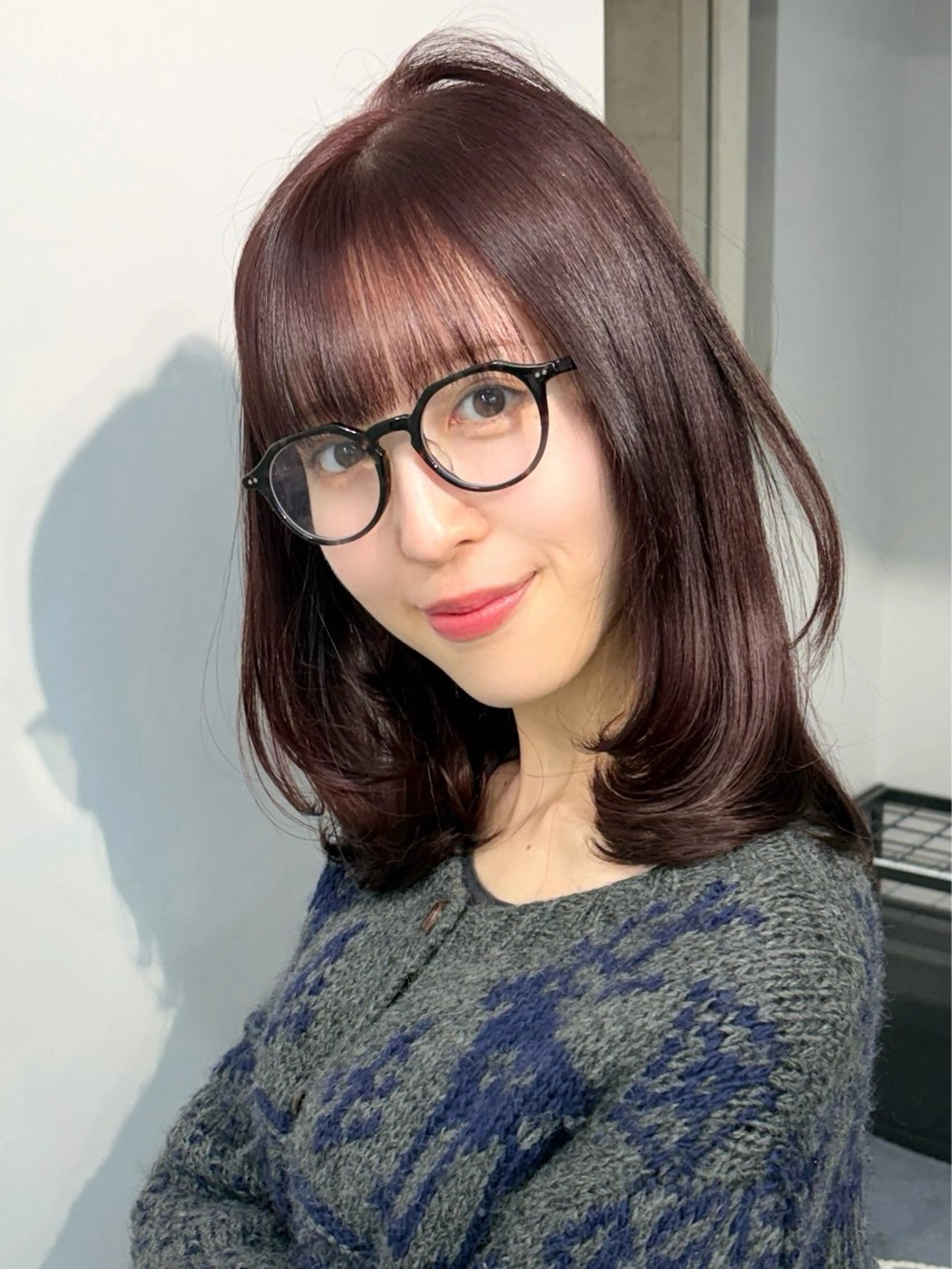 ミディアム くびれボブレイヤー 渋谷/kougaのヘアスタイル