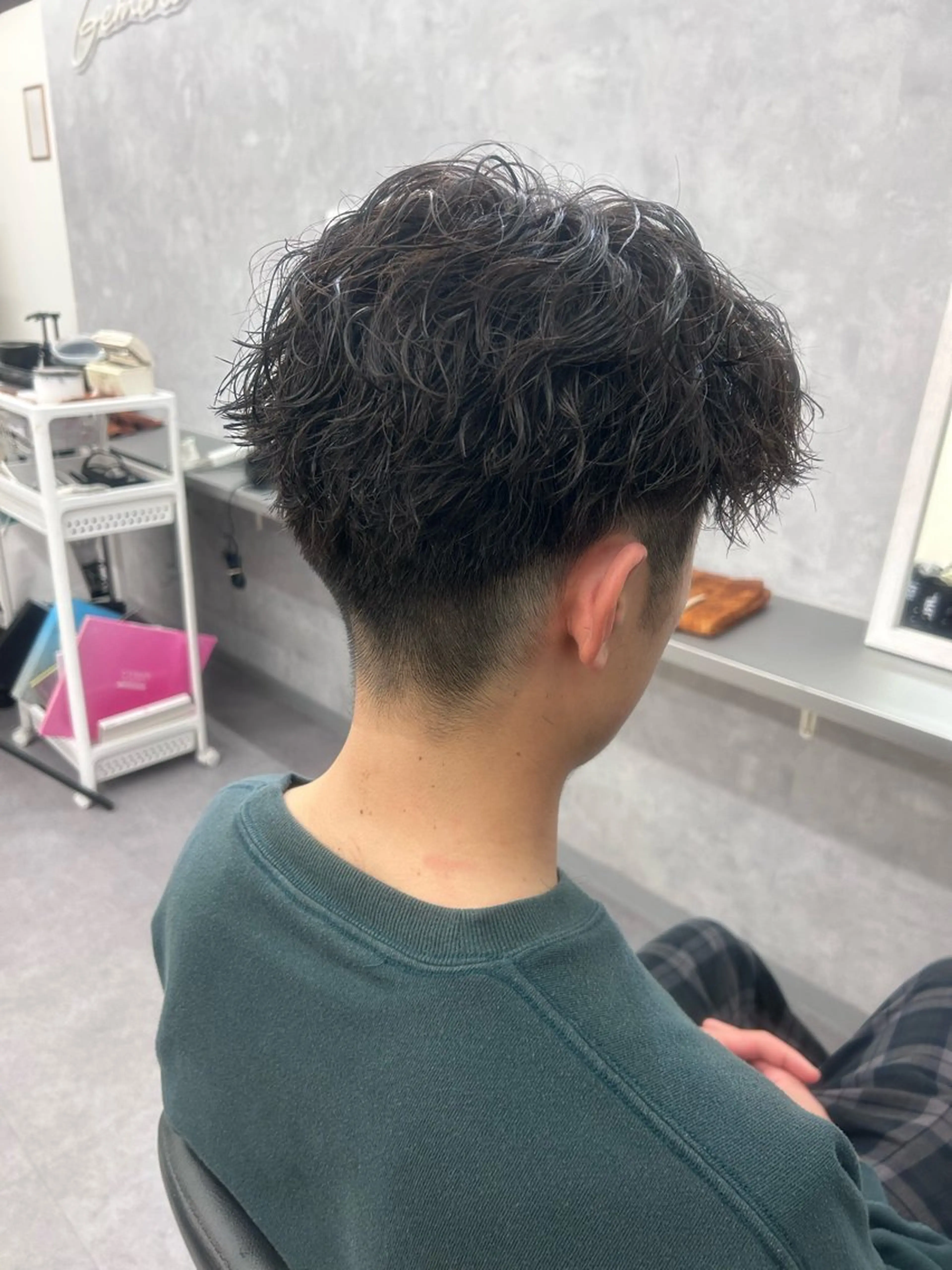 ミディアム パーマ ex-fa for men 早藤朋哉のヘアスタイル