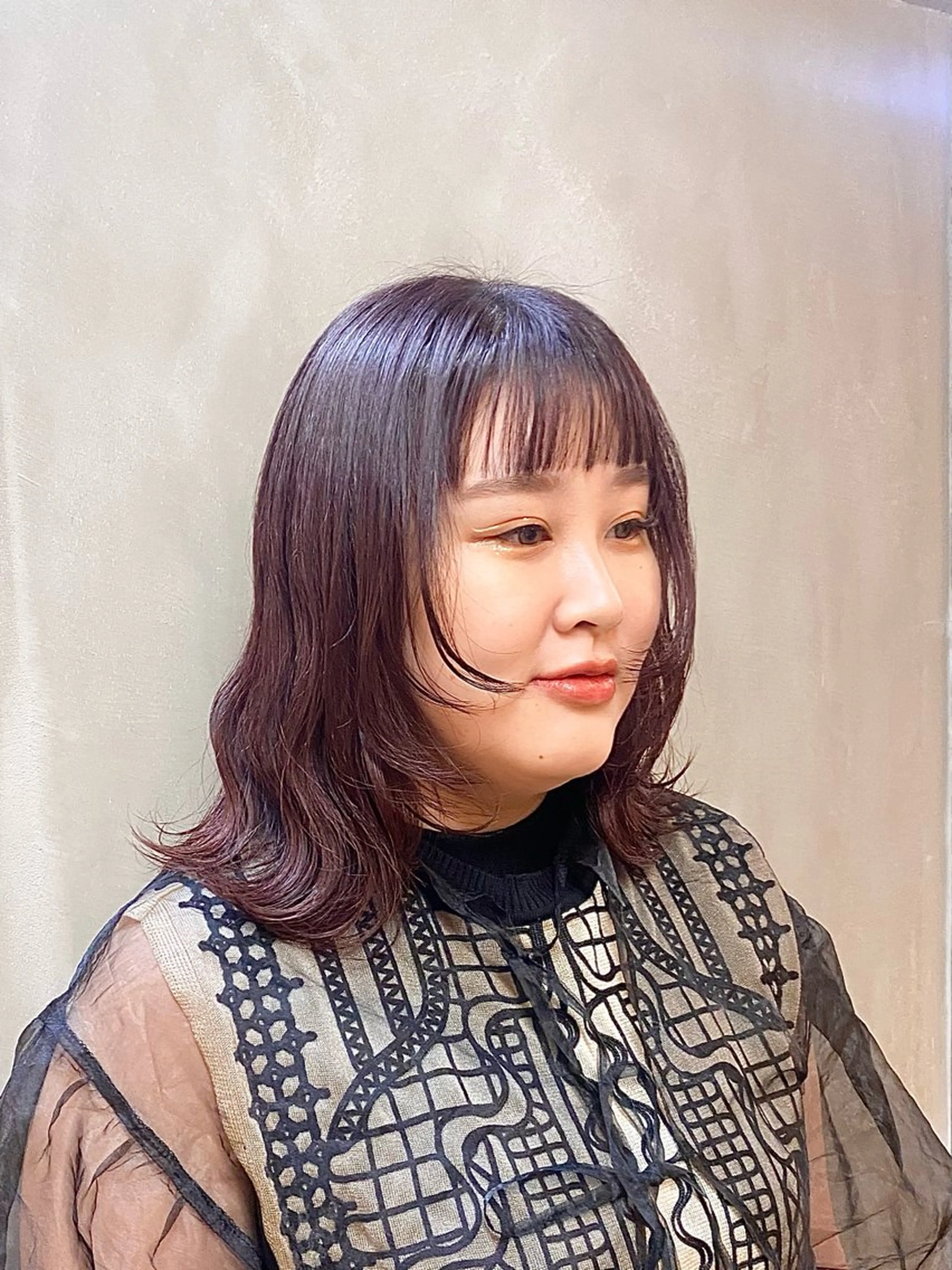 ミディアム カラー パーマ ヘアアレンジ カット ヘアカラー トリートメント ハル🌸柔色/ ブリーチなし/艶髪のヘアスタイル