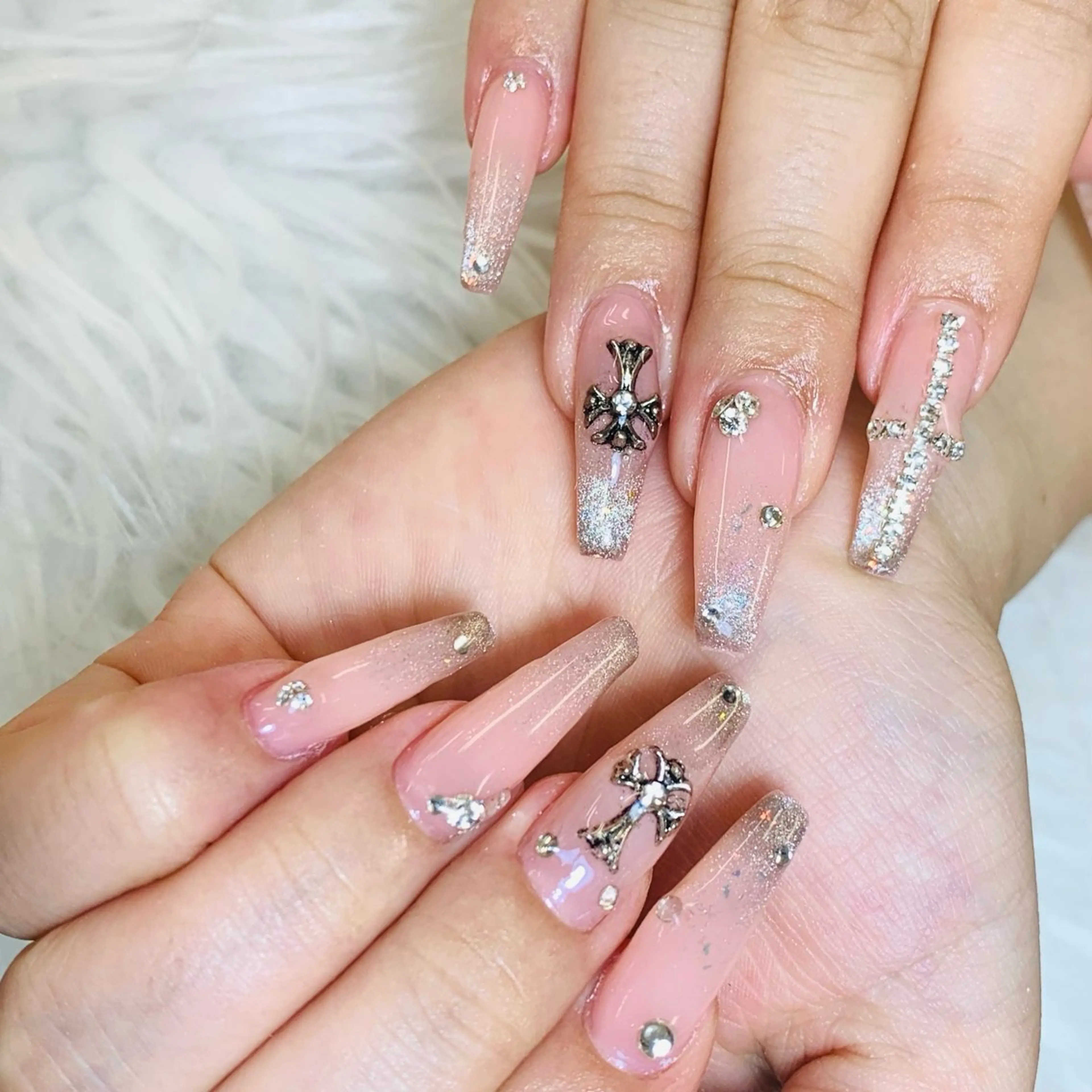 ネイル チークネイル 長さ出し フラッシュネイル フレンチネイル グラデーション AN NAIL SALONのネイルデザイン