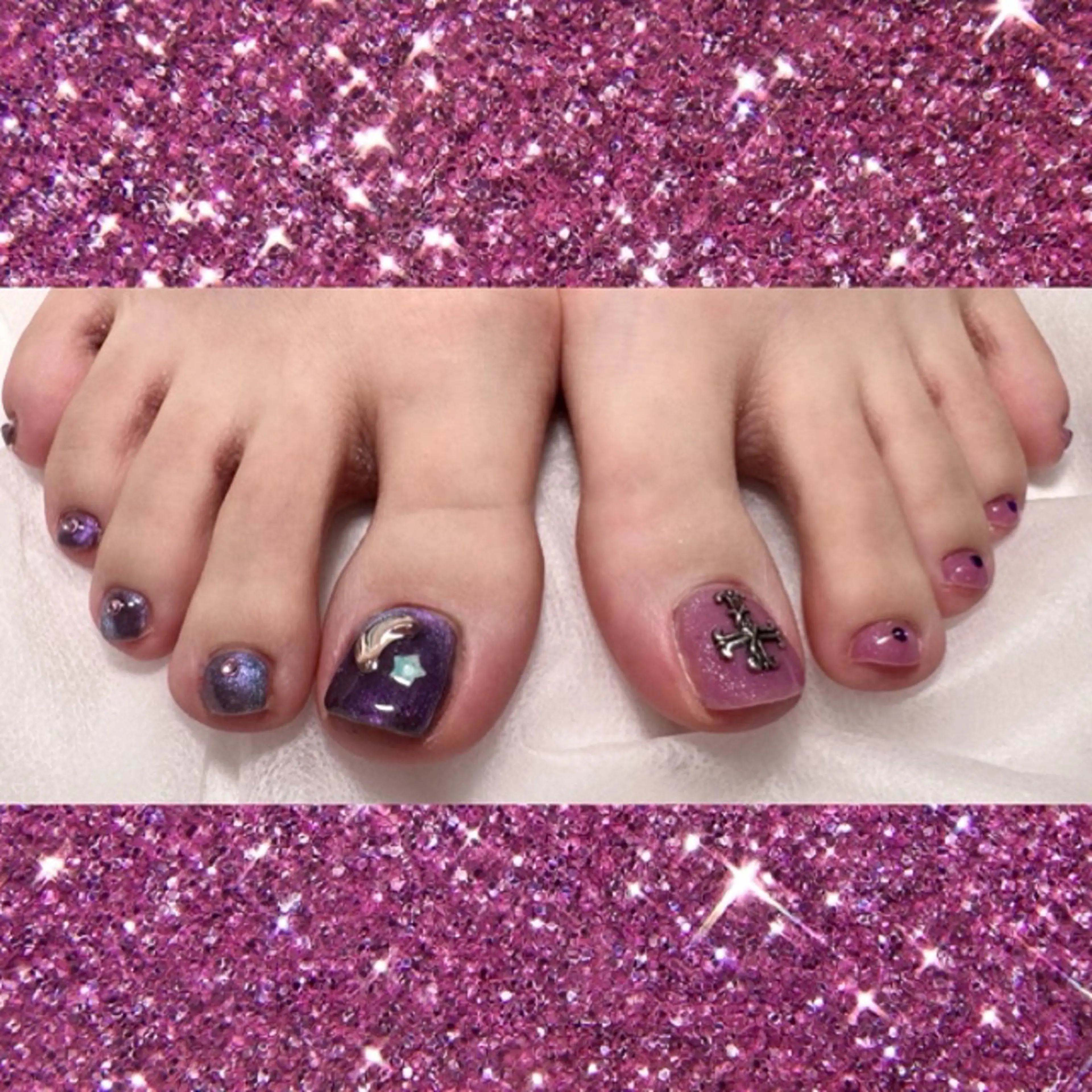 ネイル フットネイル RIEKO🍒 ワンホン♡推しネイルのネイルデザイン