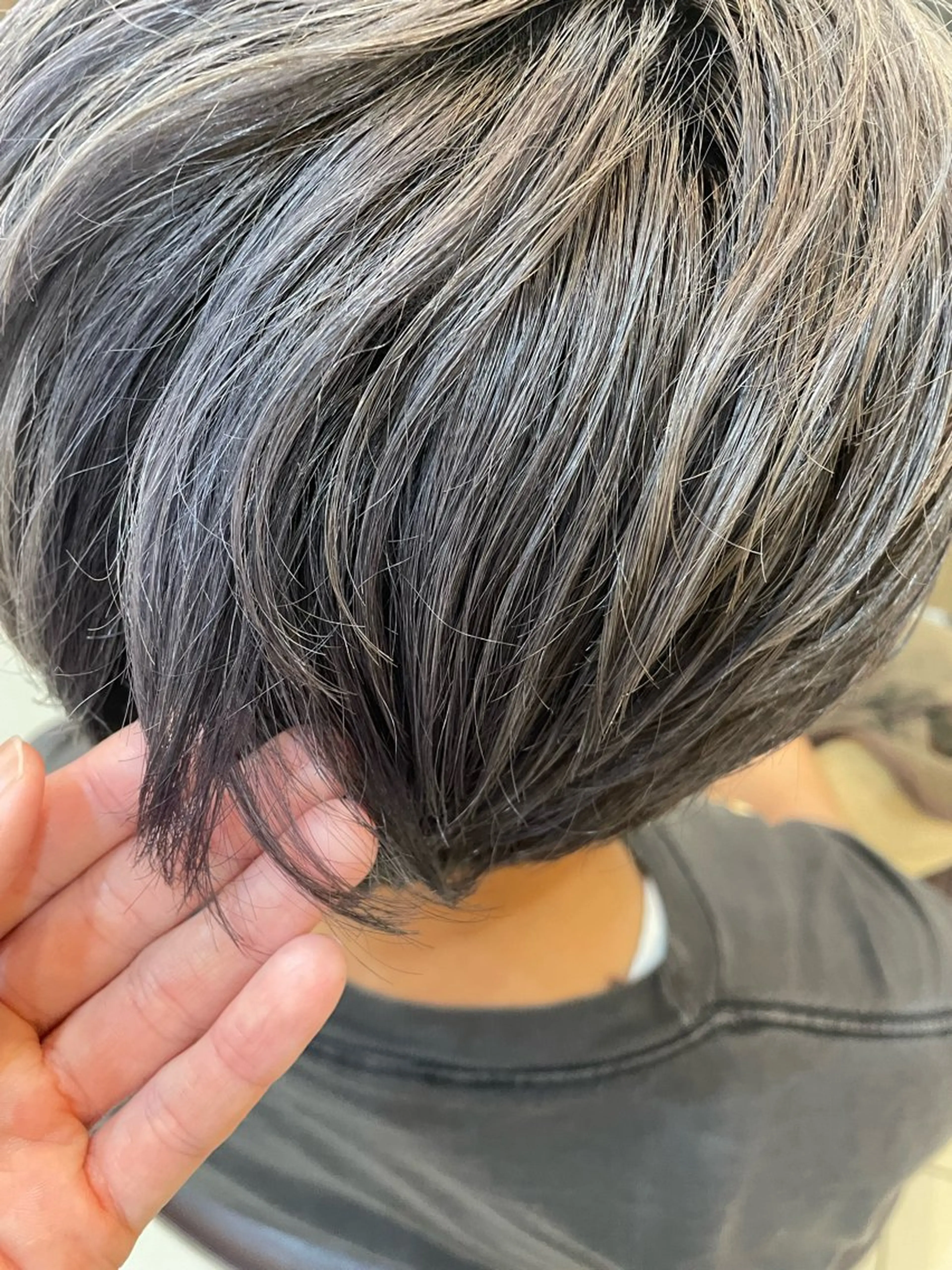 ショート カラー メンズ ヘアカラー トリートメント リリー /Men's/パーマのヘアスタイル