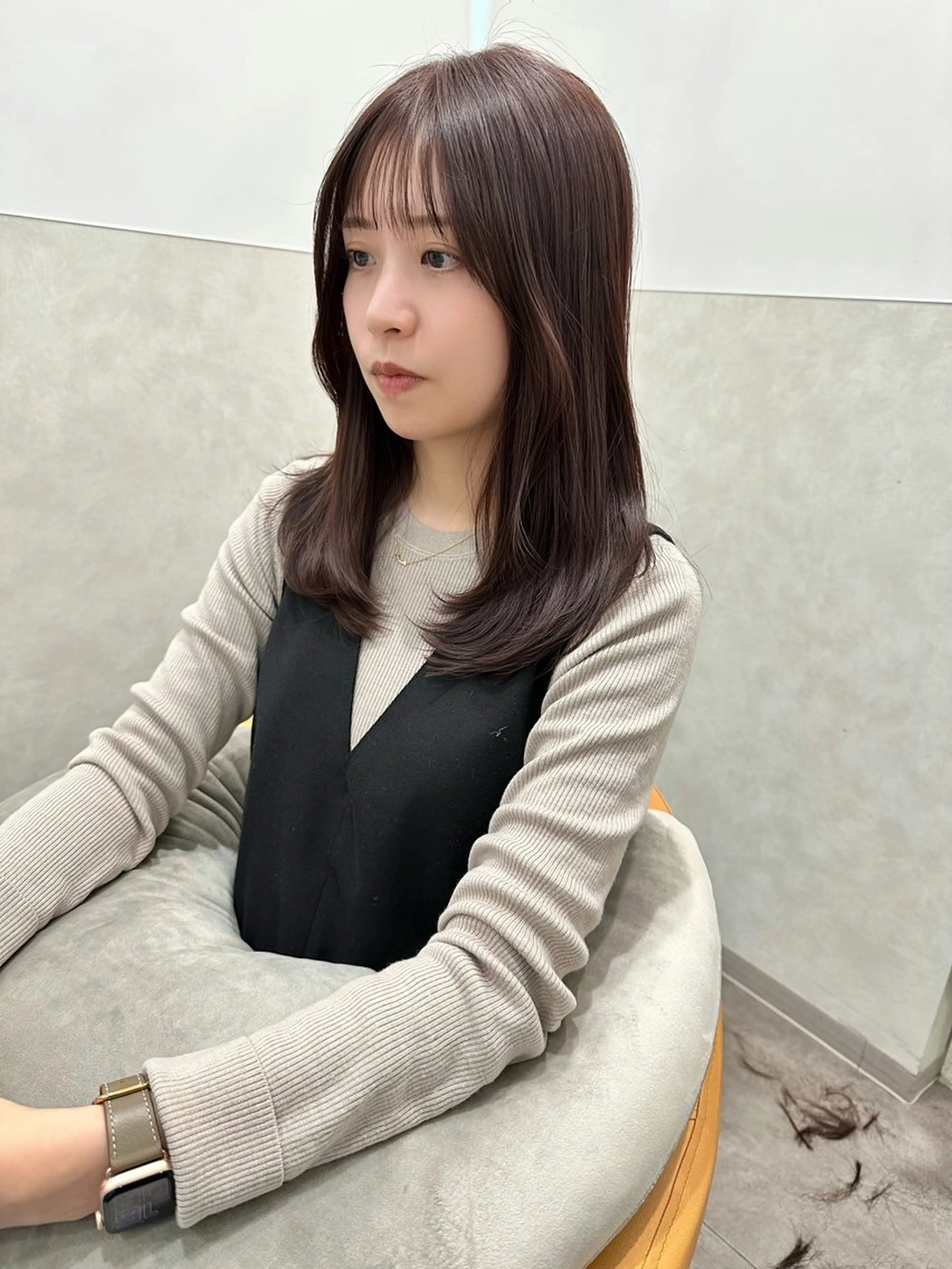 セミロング カラー ENDO Kのヘアスタイル