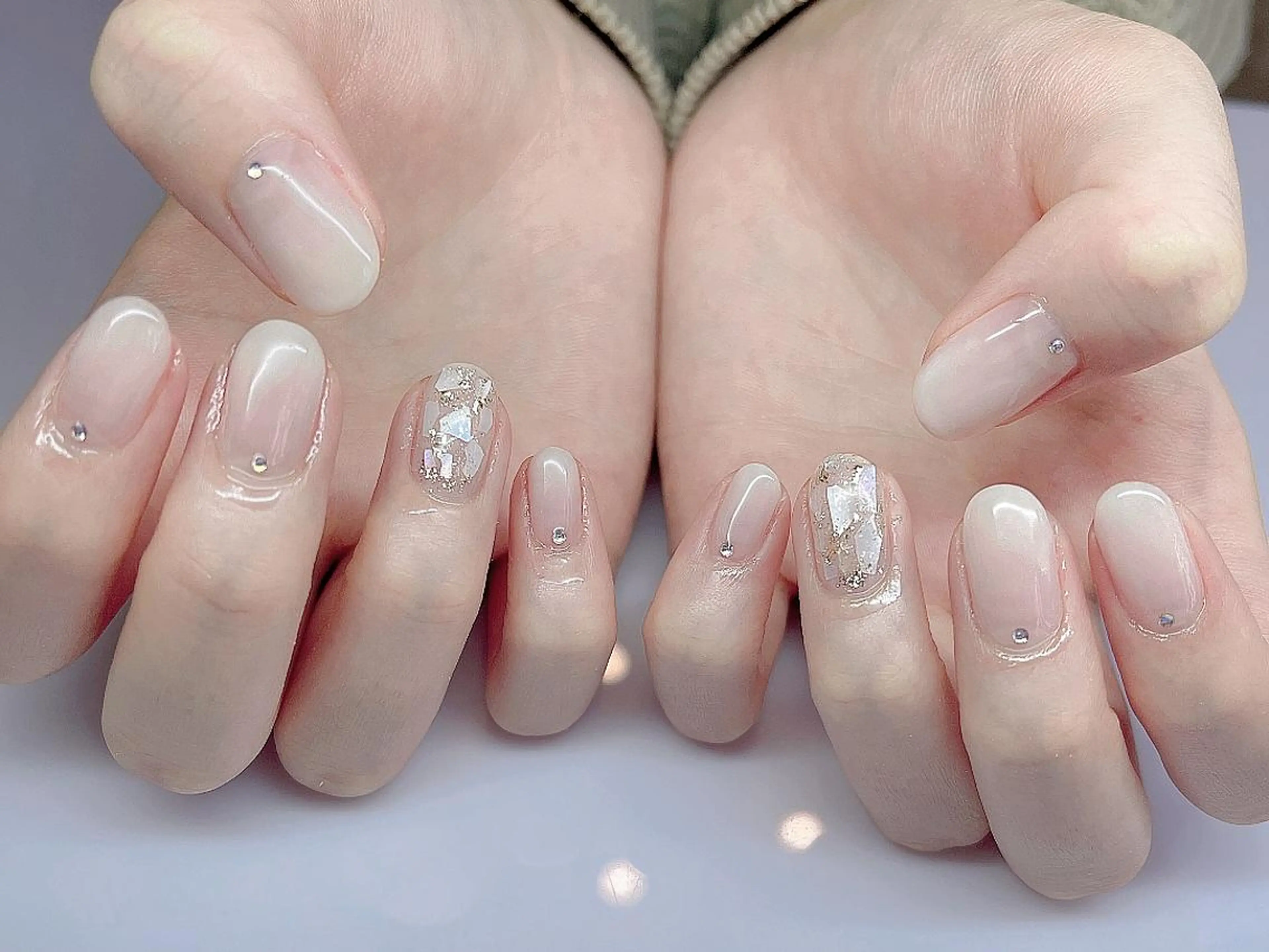 ミディアム ネイル 長さ出し専門 nynaのネイルデザイン