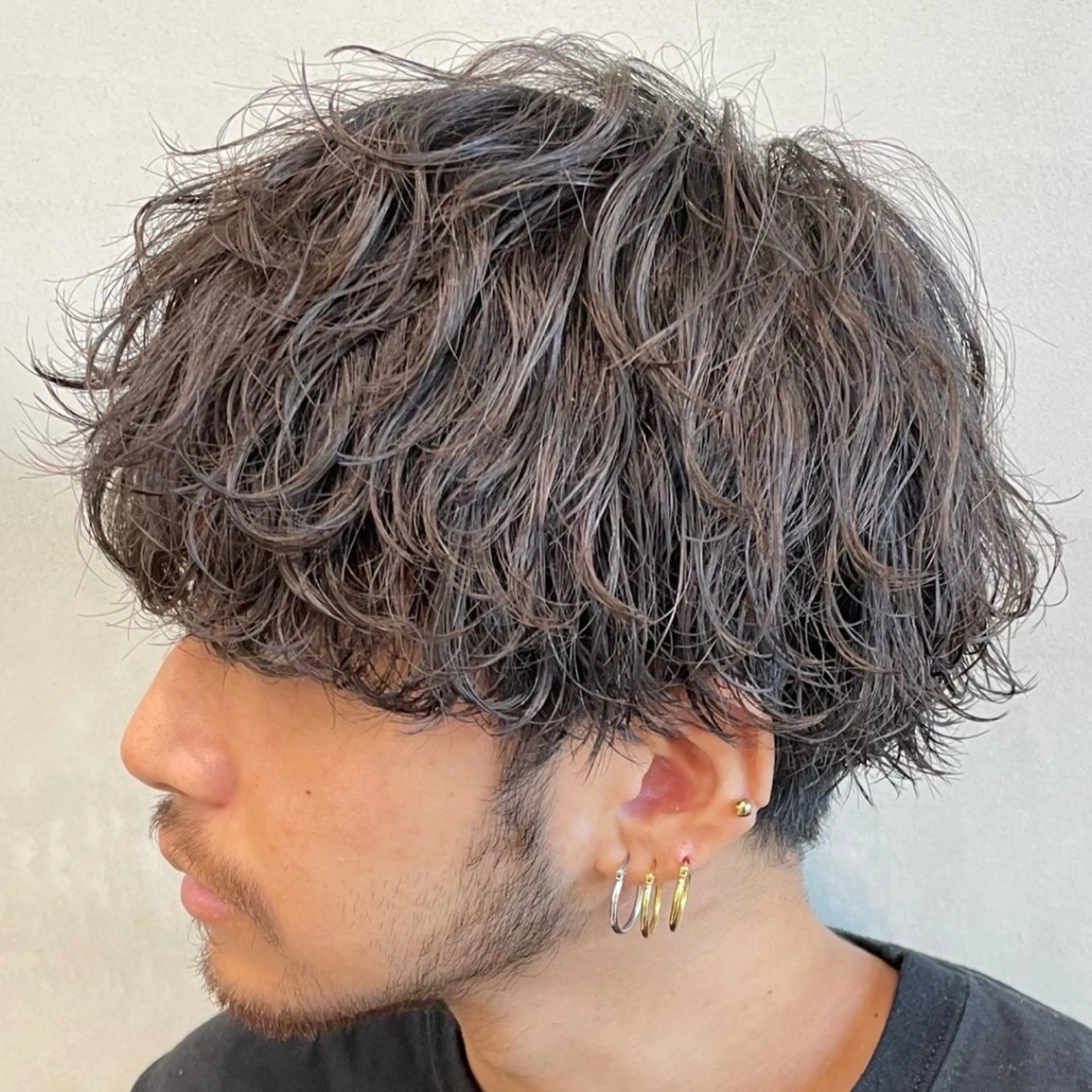 ミディアム パーマ ヘアアレンジ メンズ fifth 石川 凪のヘアスタイル