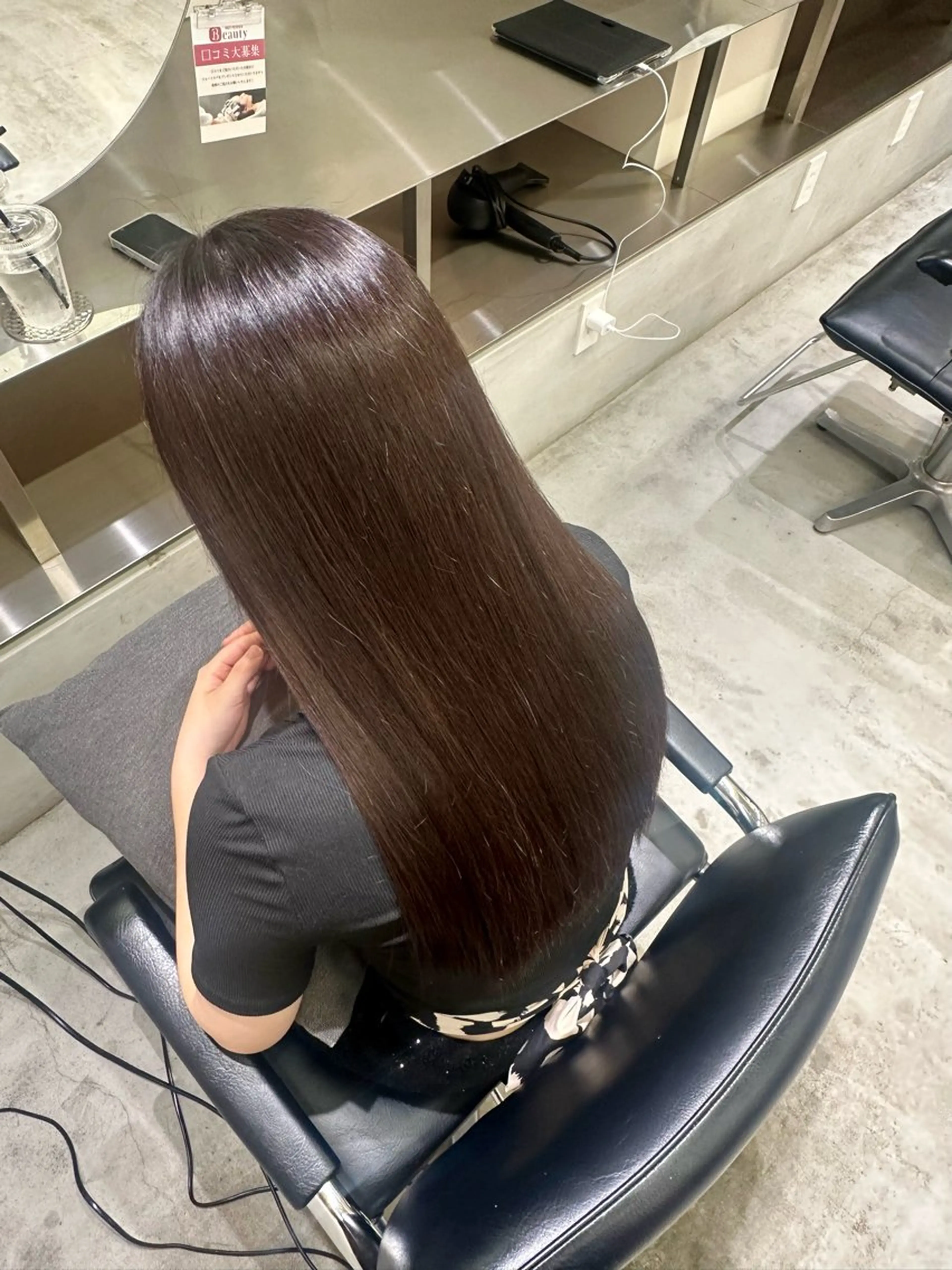 ロング 縮毛矯正 塩貝 幸音のヘアスタイル