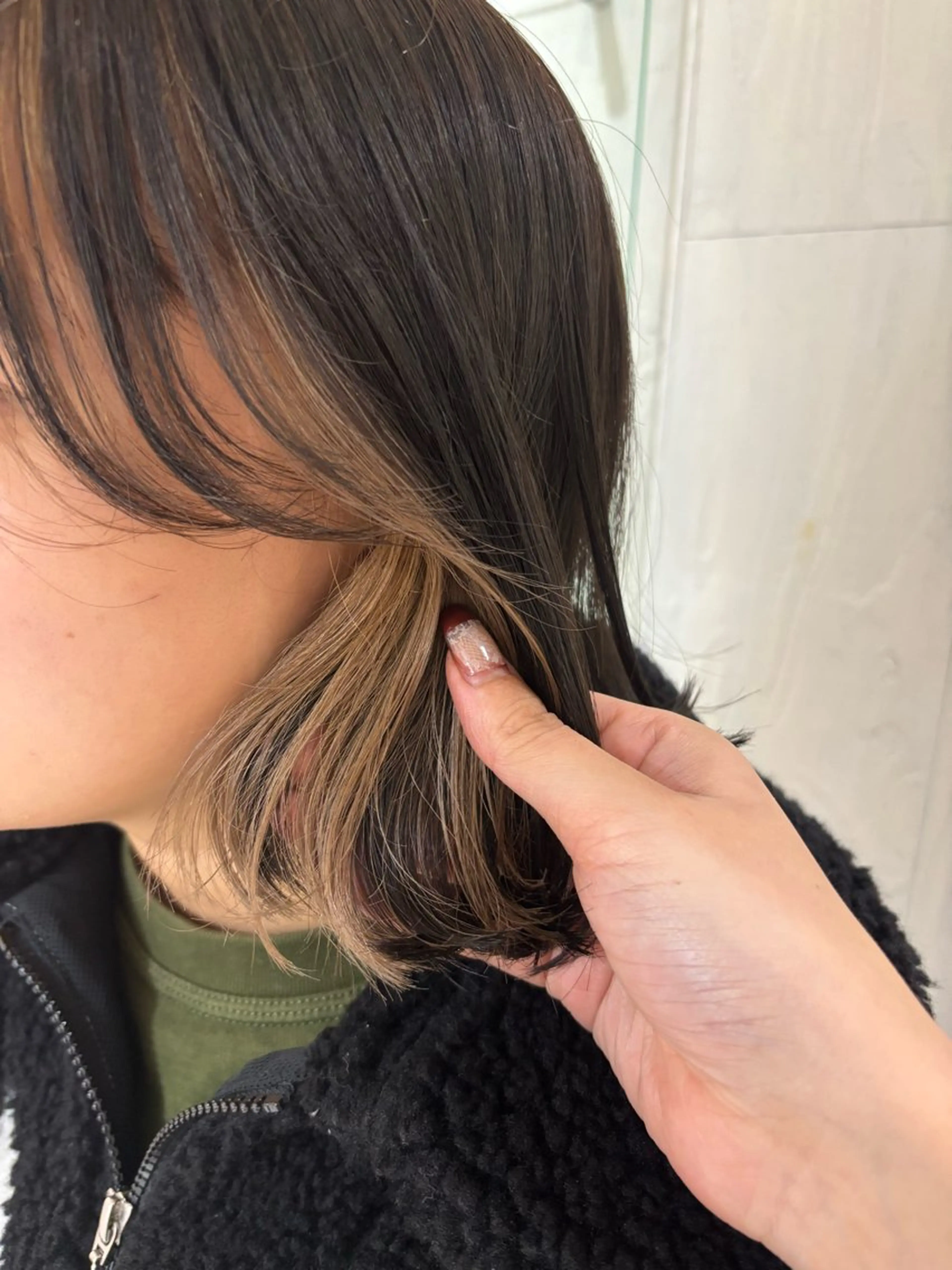 ショート カラー ヘアカラー トリートメント yui🥀/ボブ /ブリーチなしカラーのヘアスタイル