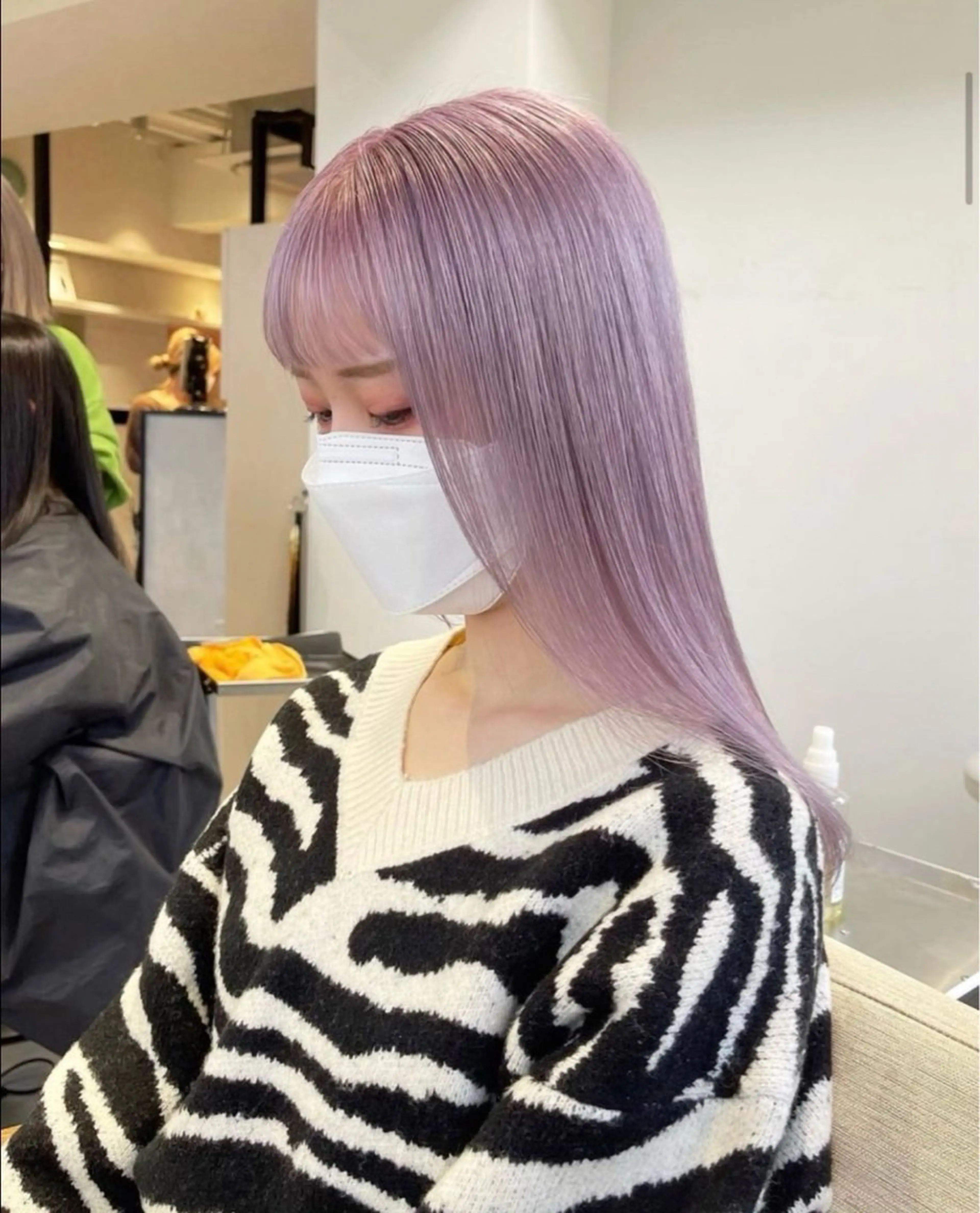 ロング ショートボブ 韓国風カラー ボブ ハイライト 髪質改善 カット ヘアカラー トリートメント ヘアセット hair terra ce M奈良店のヘアスタイル