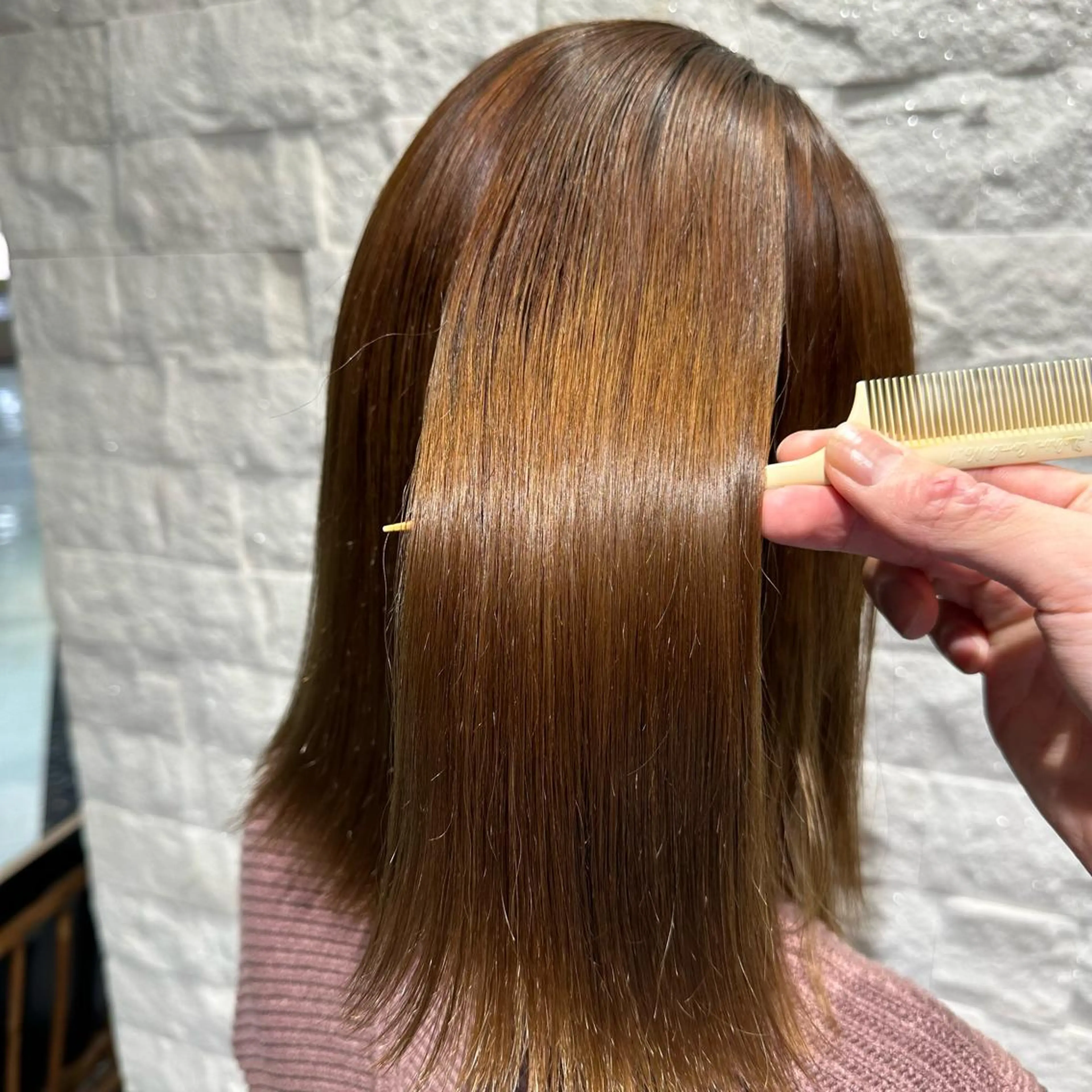 セミロング カット 縮毛矯正 トリートメント ✨美髪矯正の専門家✨ 髪質改善　松村のヘアスタイル