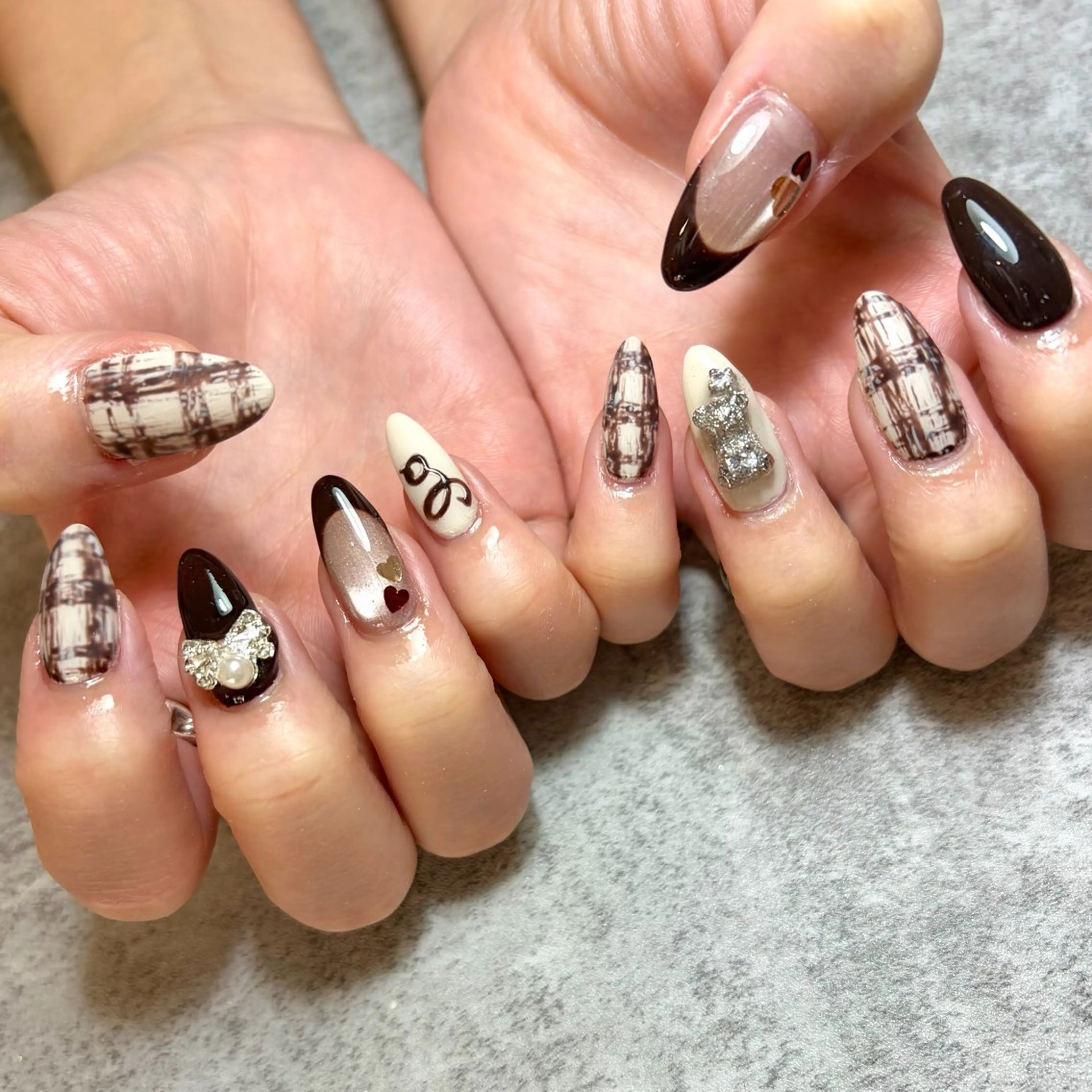ネイル ブラウン Mii nailのネイルデザイン