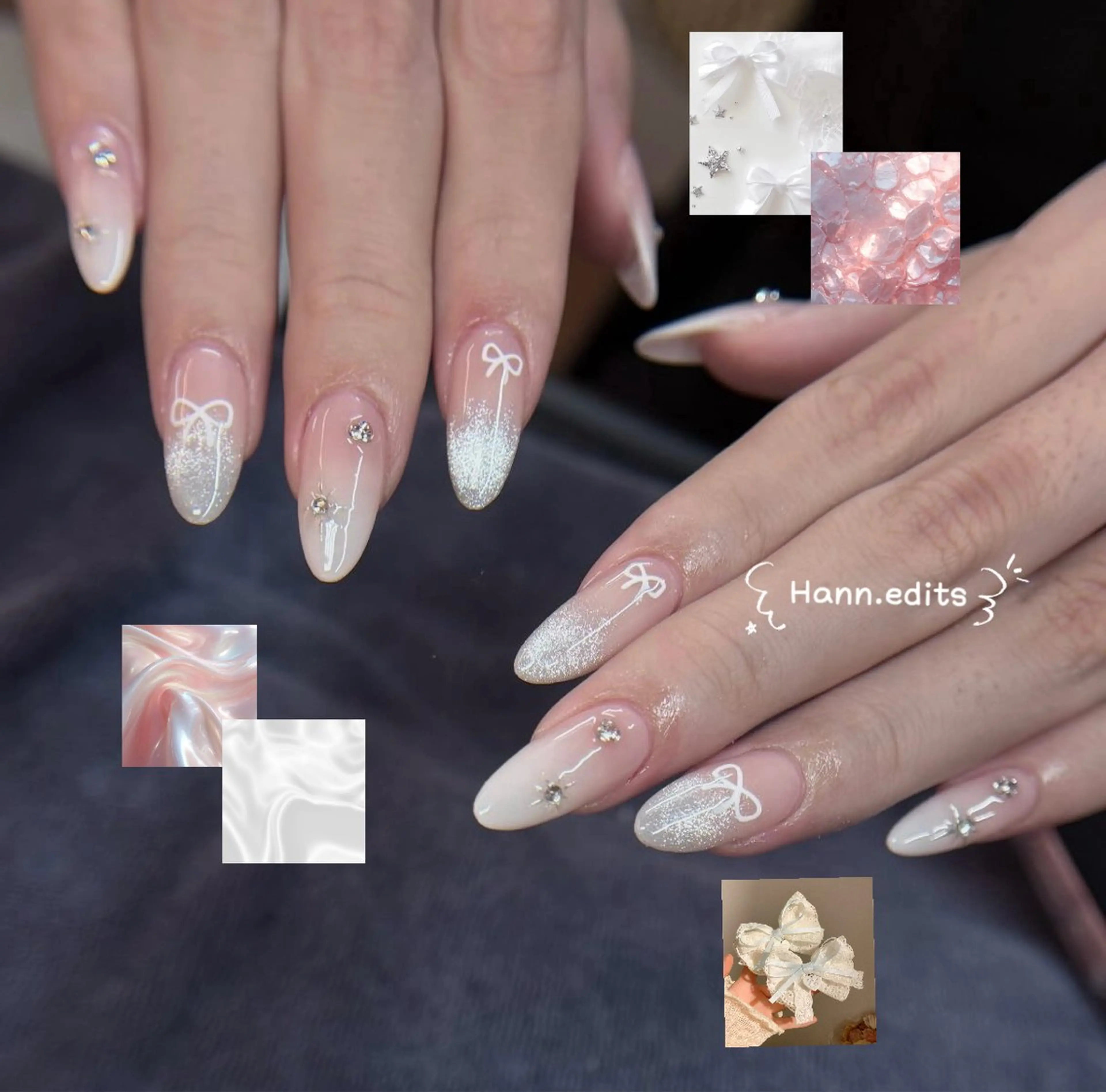 ミディアム 韓国風ヘア ハンドネイル Aila Nail HanChanのネイルデザイン