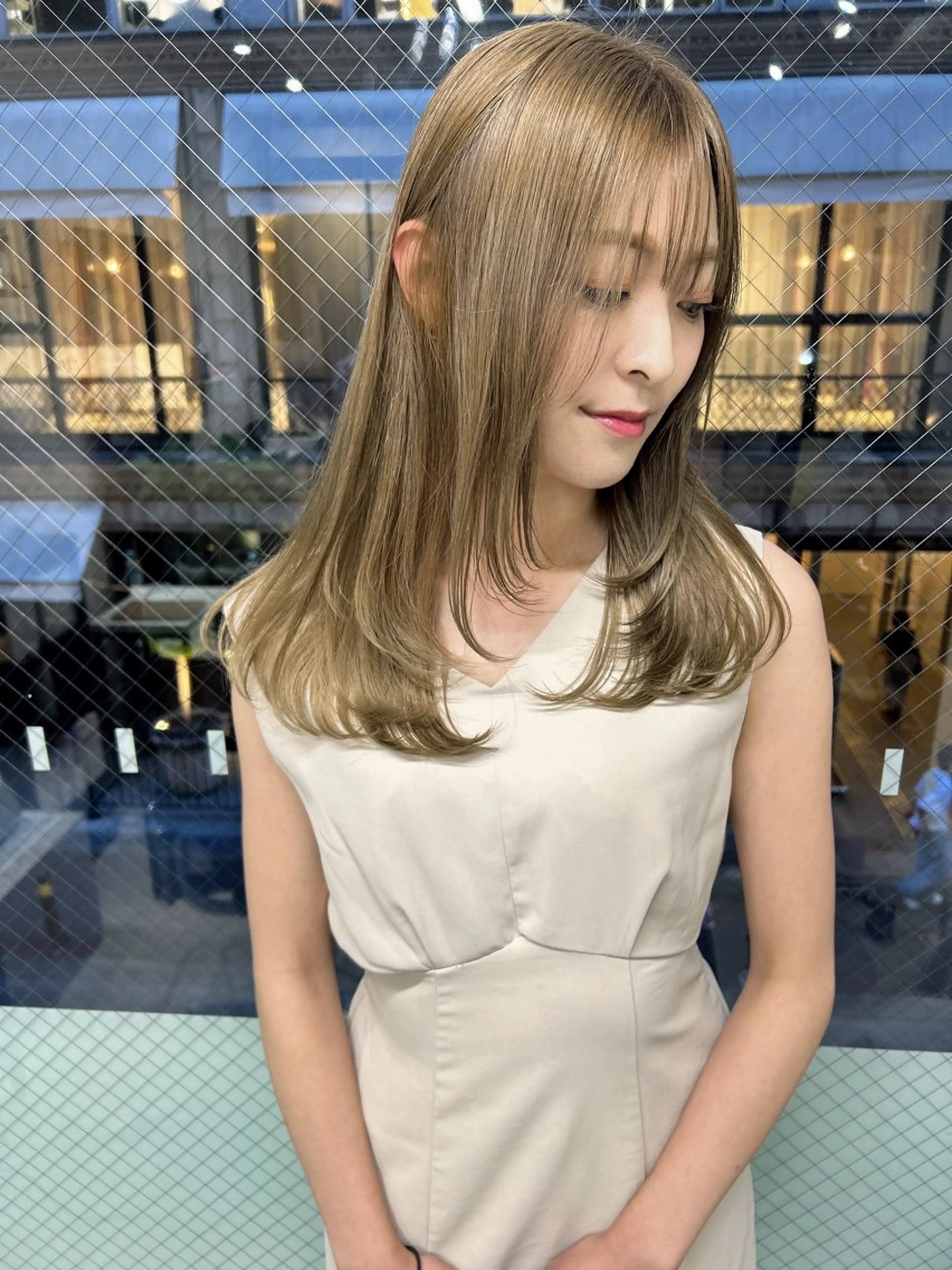 ロング カラー カット ヘアカラー トリートメント 髪質改善will hairdesignのヘアスタイル