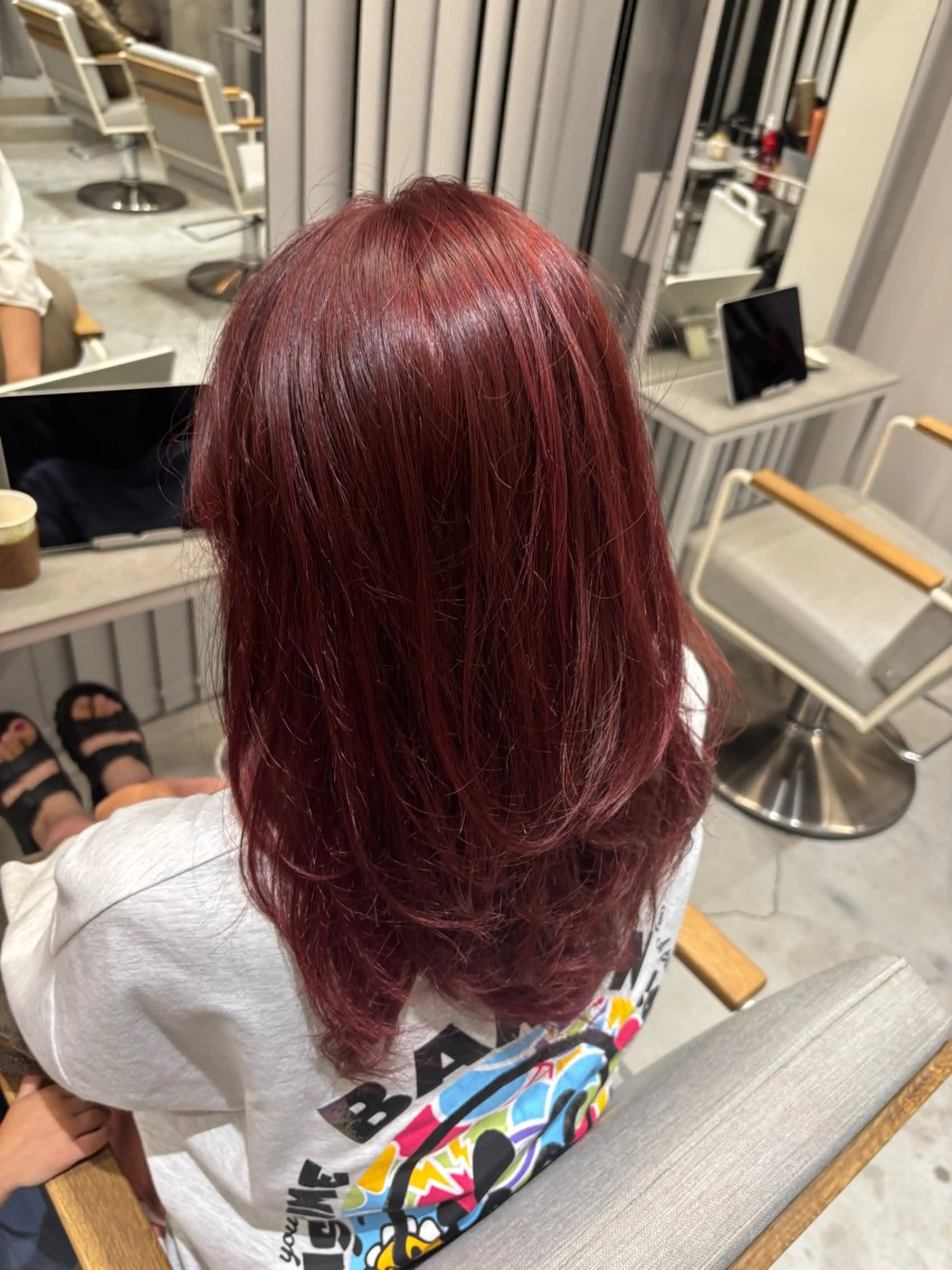 セミロング カラー ブリーチ ダブルカラー ブリーチなしカラー Rui /池袋/モデル募集中のヘアスタイル