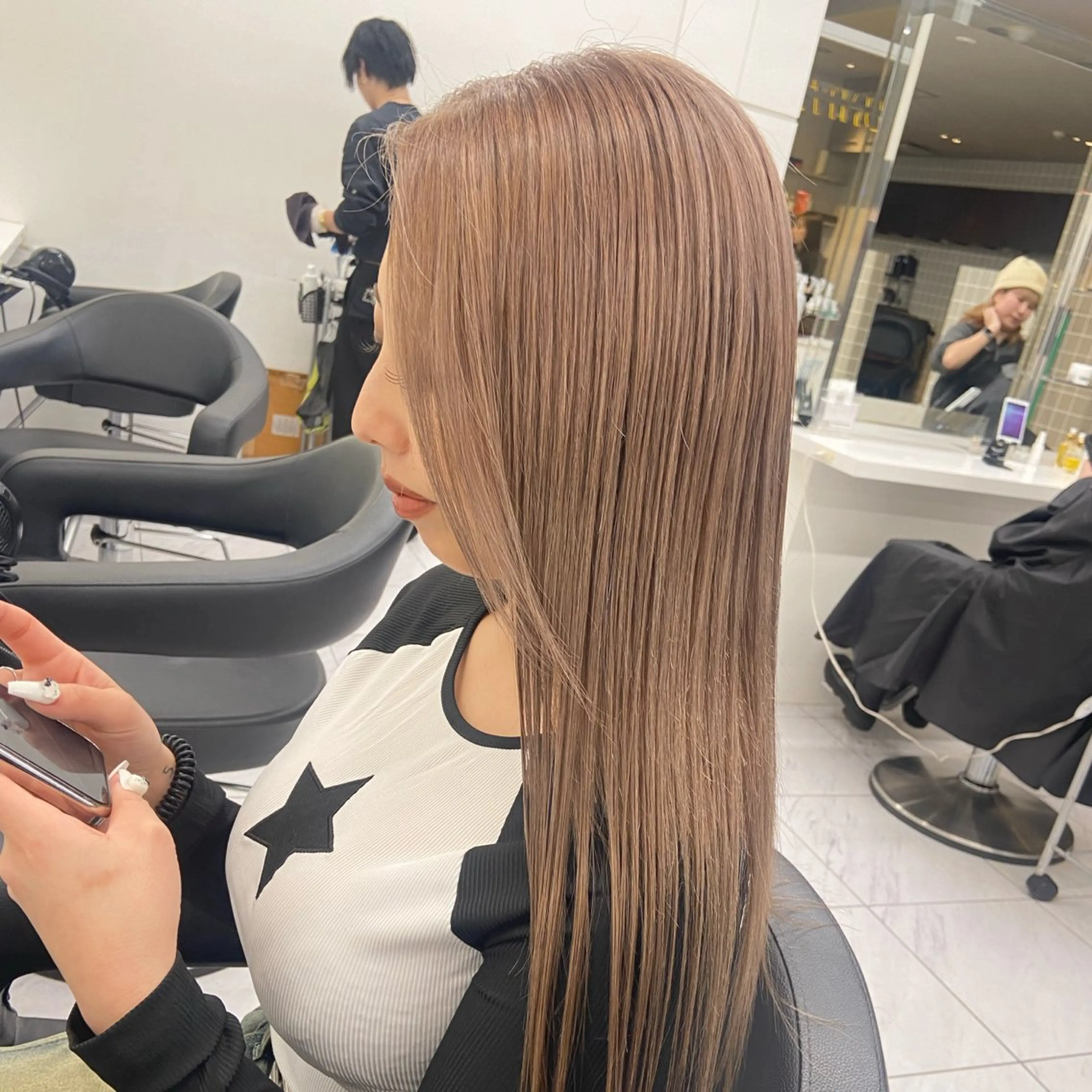 セミロング カラー ヘアアレンジ Over hair_ misakiのヘアスタイル