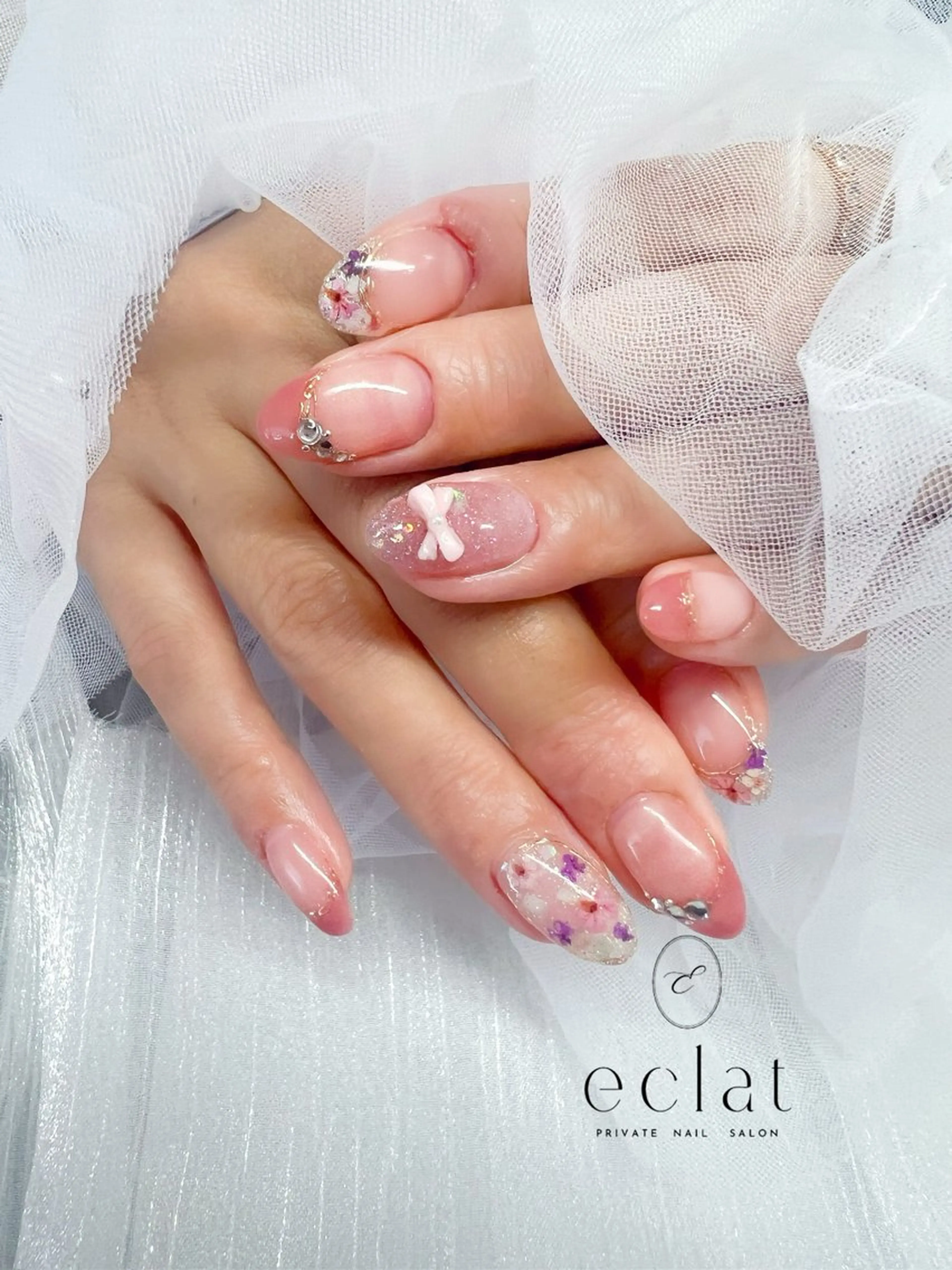 ロング eclat.nail エクラネイルのネイルデザイン