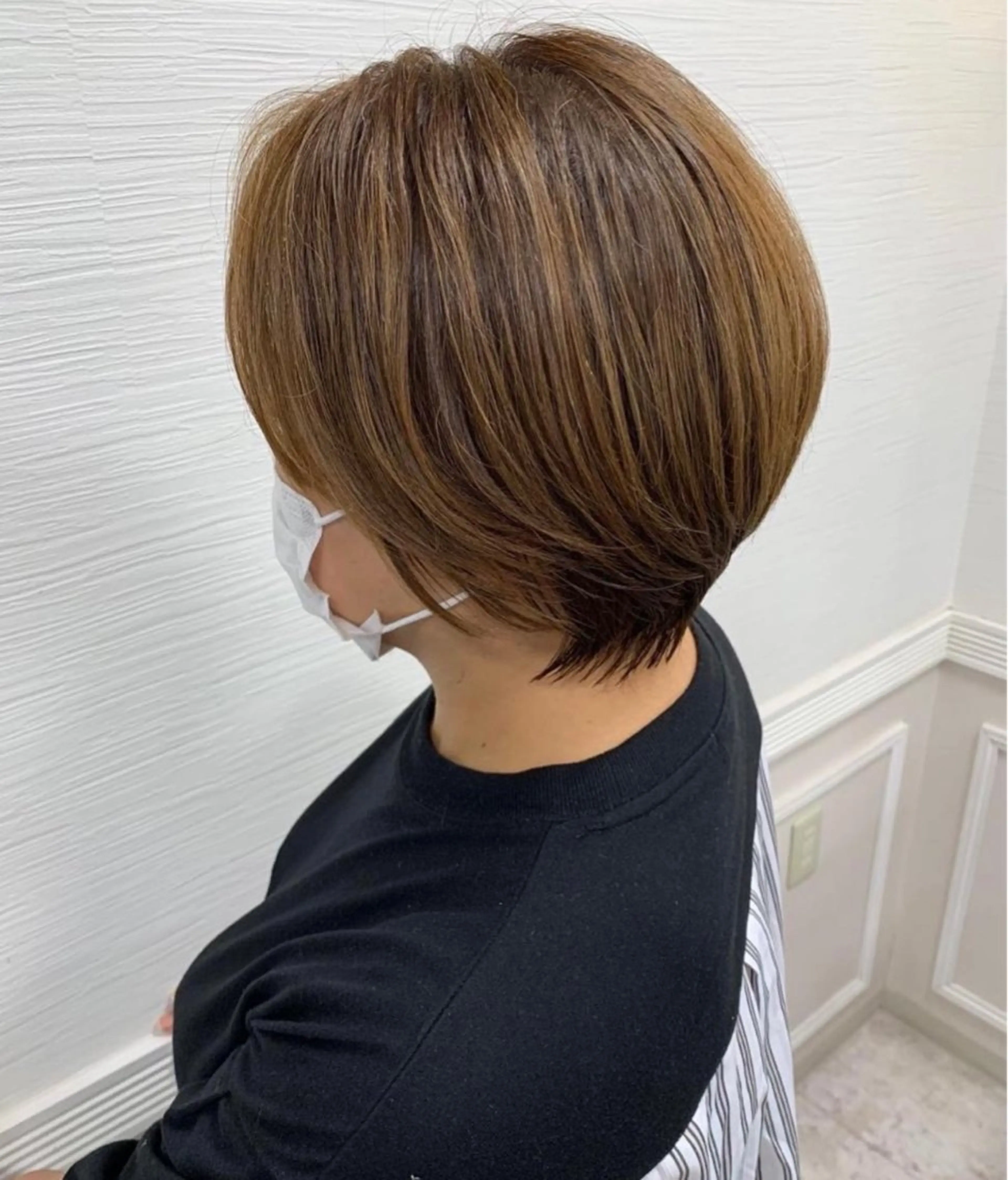 ショート カラー ハイライトカラー ハイライト 中村 由布紀のヘアスタイル