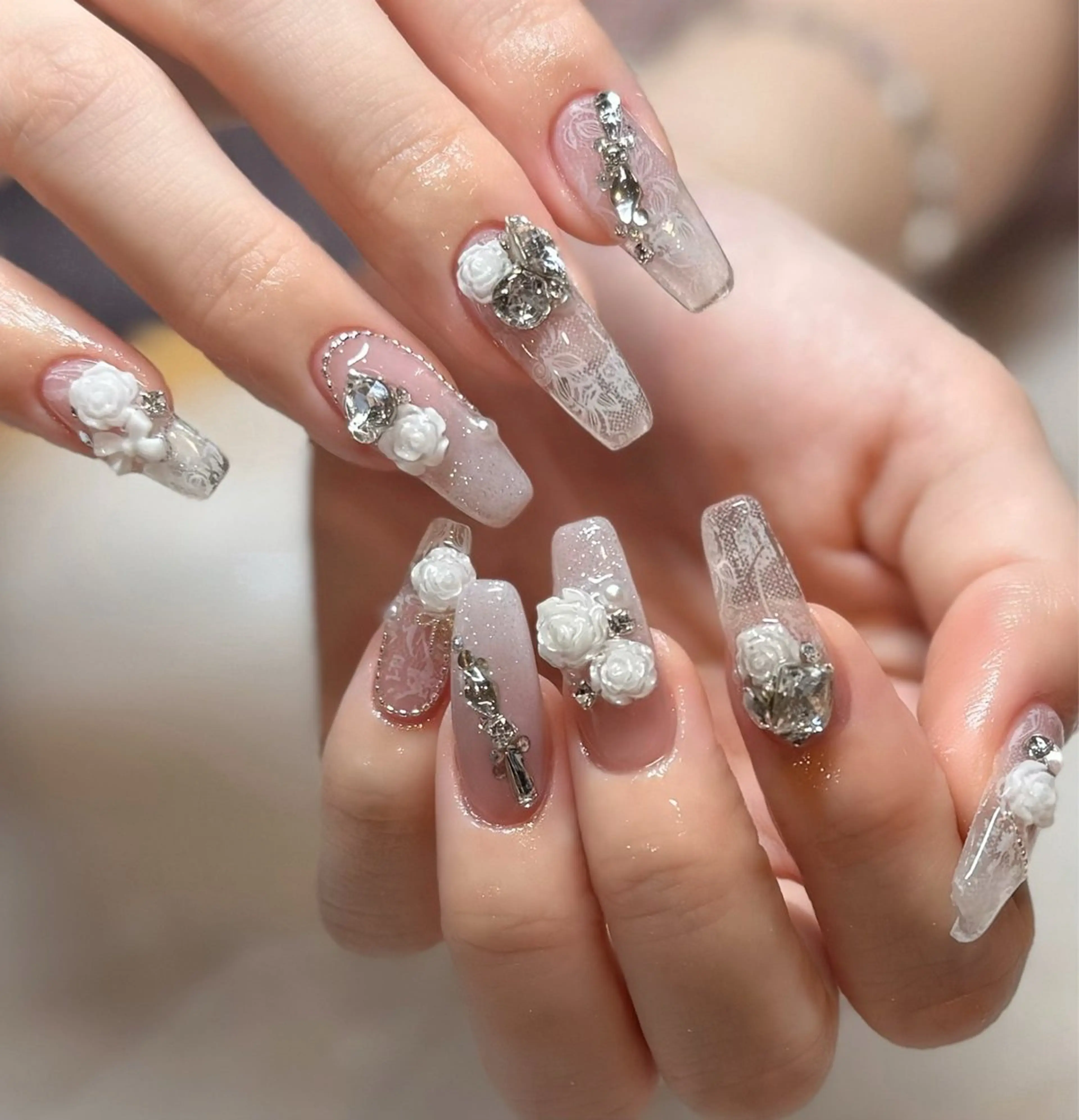 ネイル レース ハンドネイル Karen 新宿のネイルデザイン