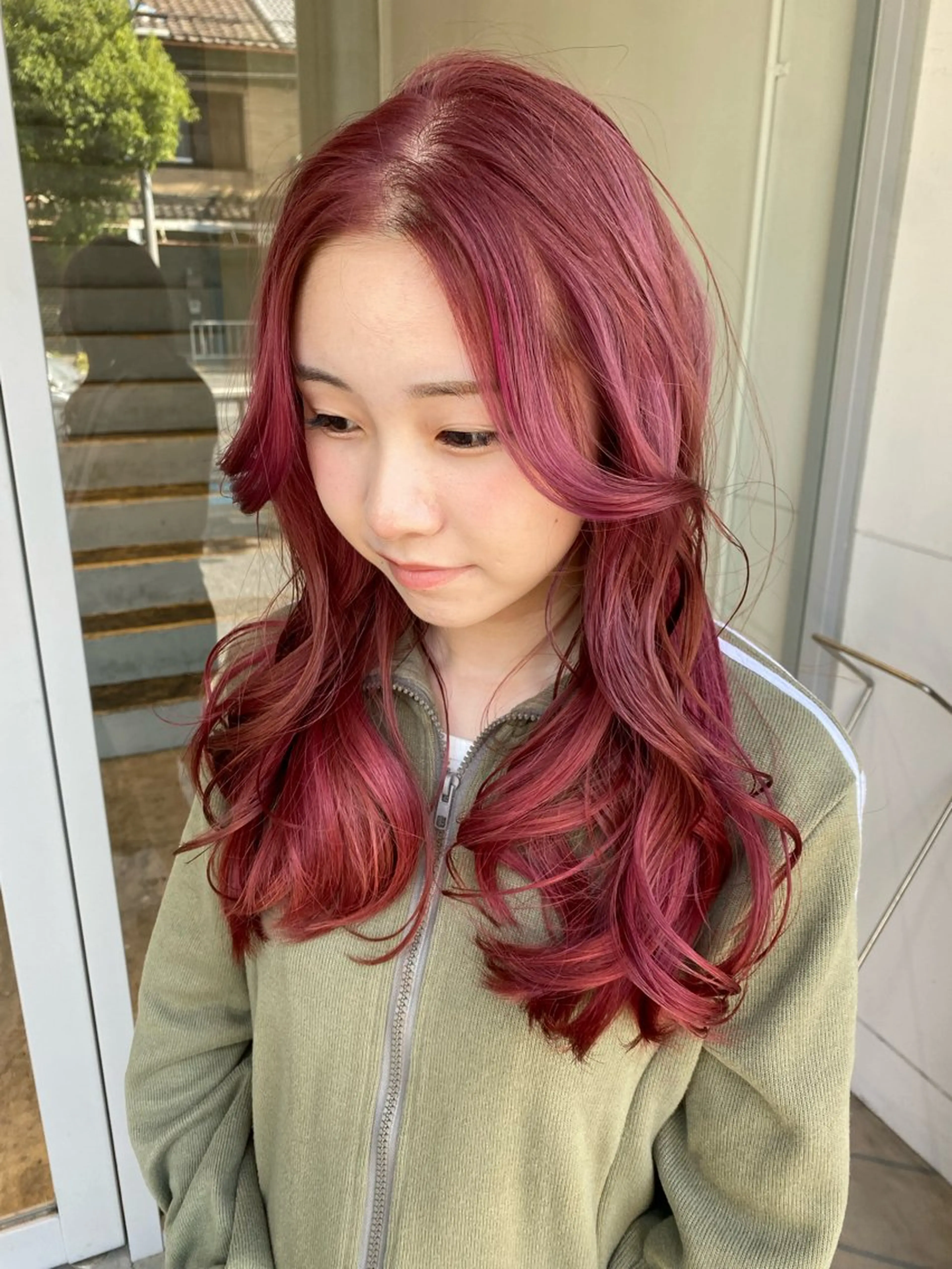 ロング カラー ヘアカラー レイヤーカット/ ダブルカラーサクライのヘアスタイル