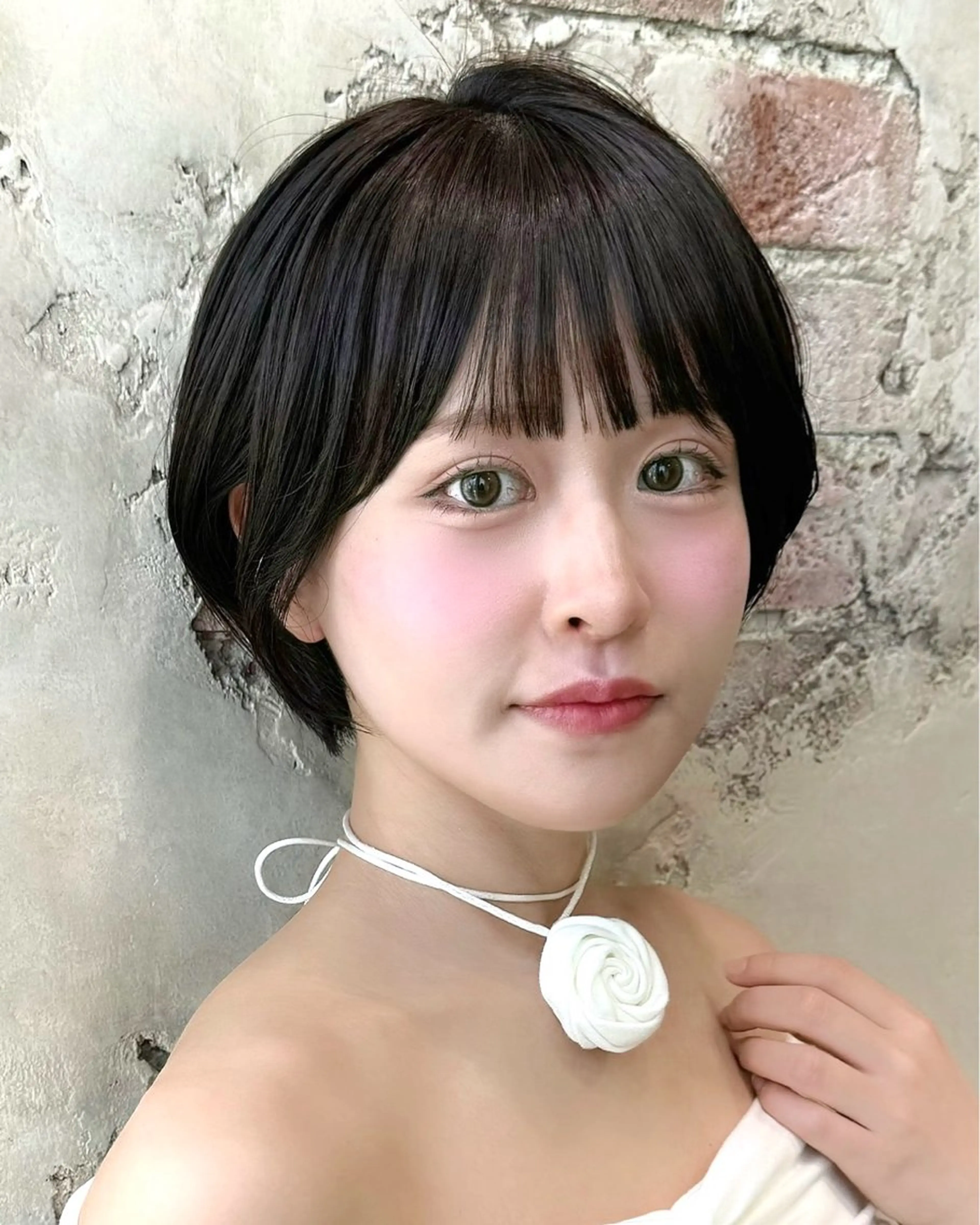 ショート カラー ヘアカラー トリートメント 💍新宿ショート 💍岩田莉奈のヘアスタイル