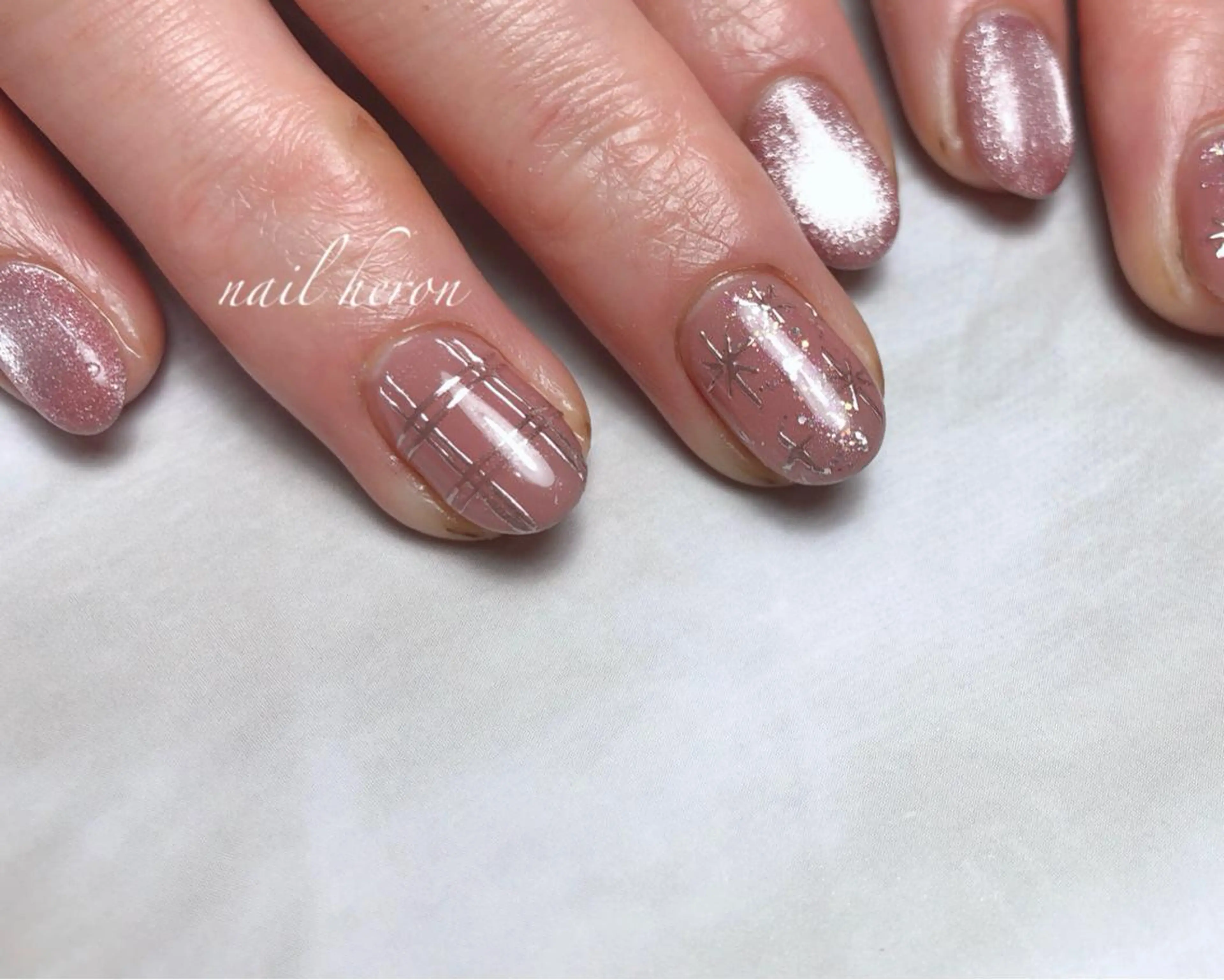 ネイル ピンク ハンドネイル saki_ nail heronのネイルデザイン