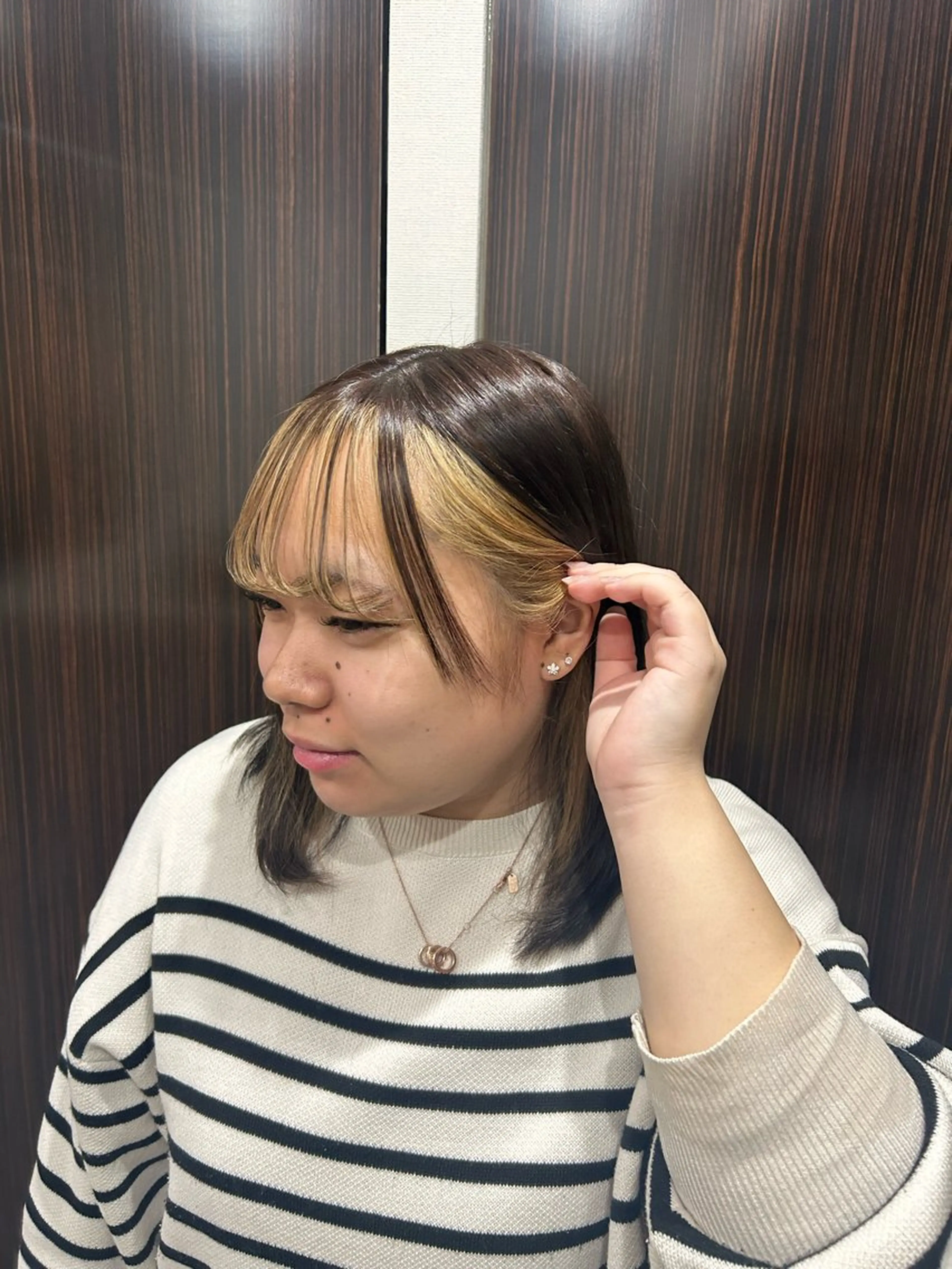 ミディアム カラー ミディアムパーマ デザインカラー 縮毛矯正 坂本奈都美 🎀のヘアスタイル