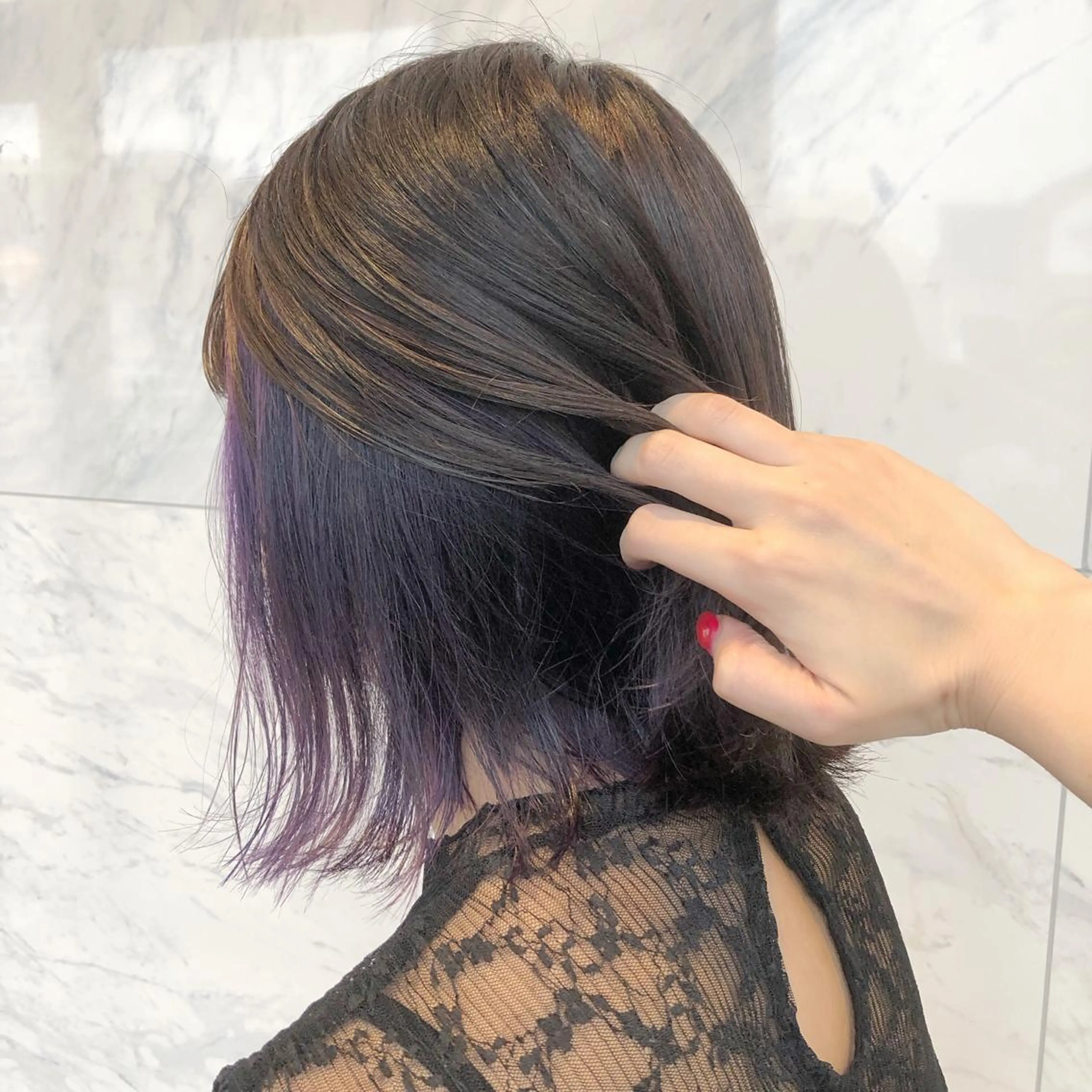 ショート カラー ヘアアレンジ yoshino yukoのマツエク・マツパデザイン