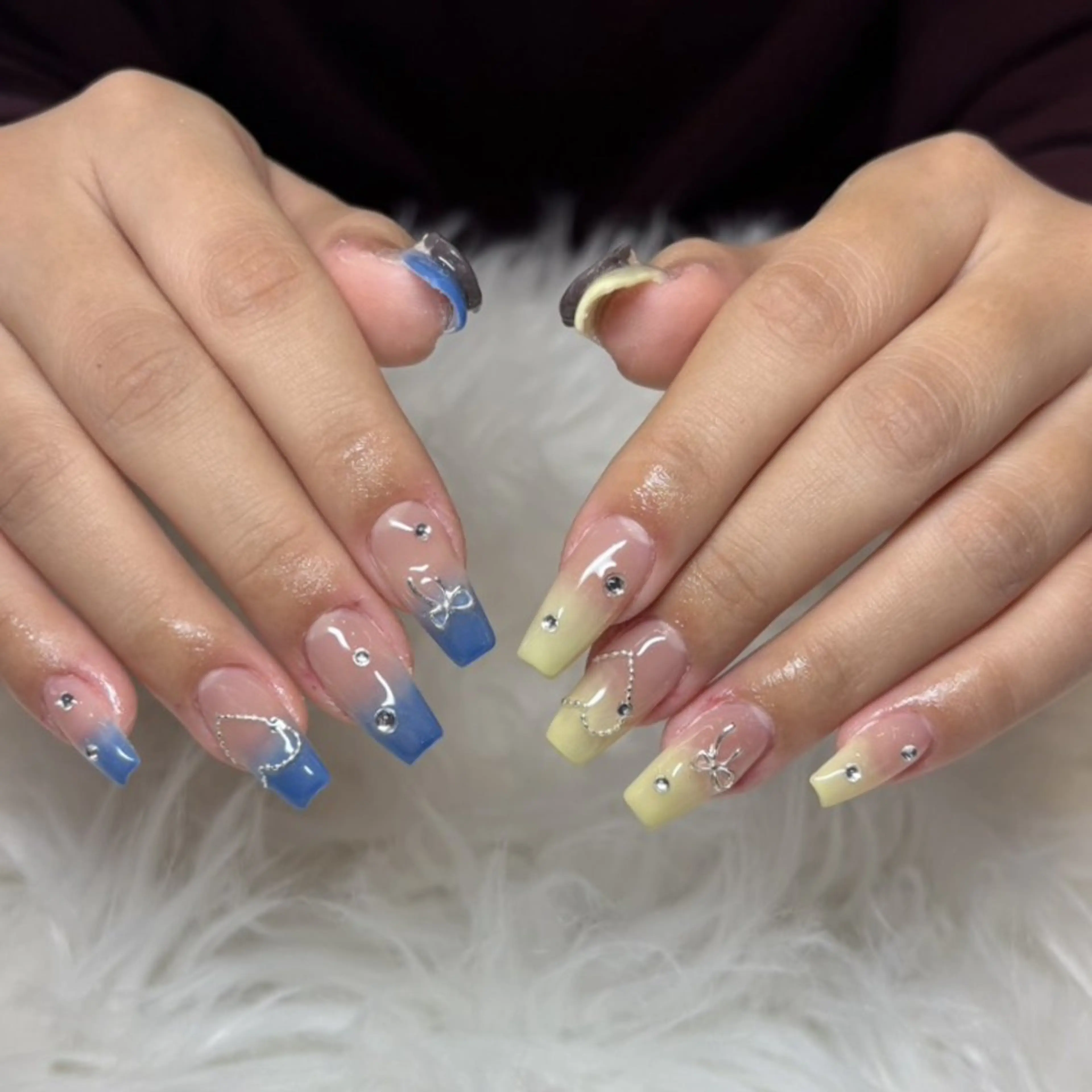 ネイル グラデーション ハート リボン Nail Salon Lua　(KK)のネイルデザイン