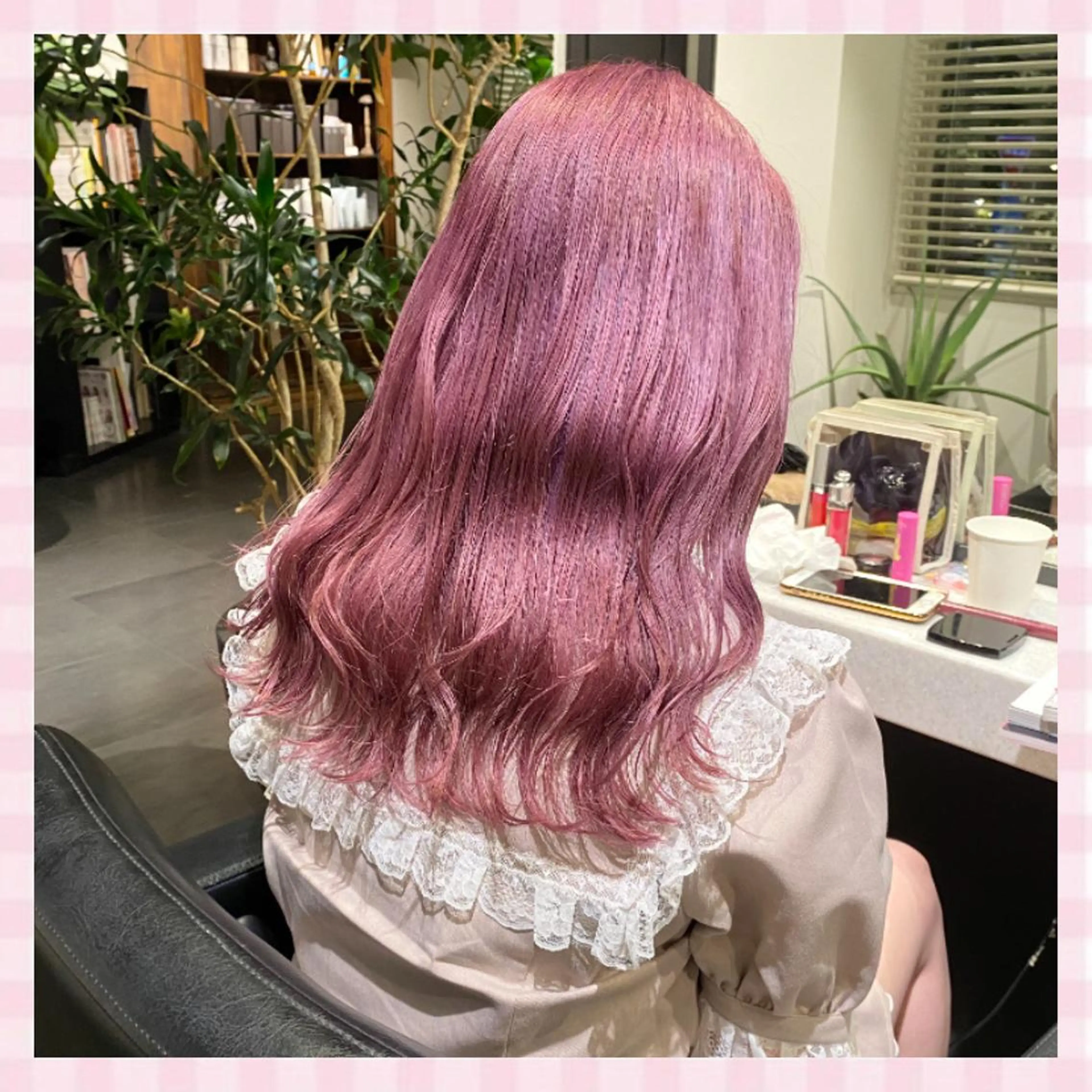 セミロング カラー 💗ガーリーヘア🎀 saki💗のヘアスタイル