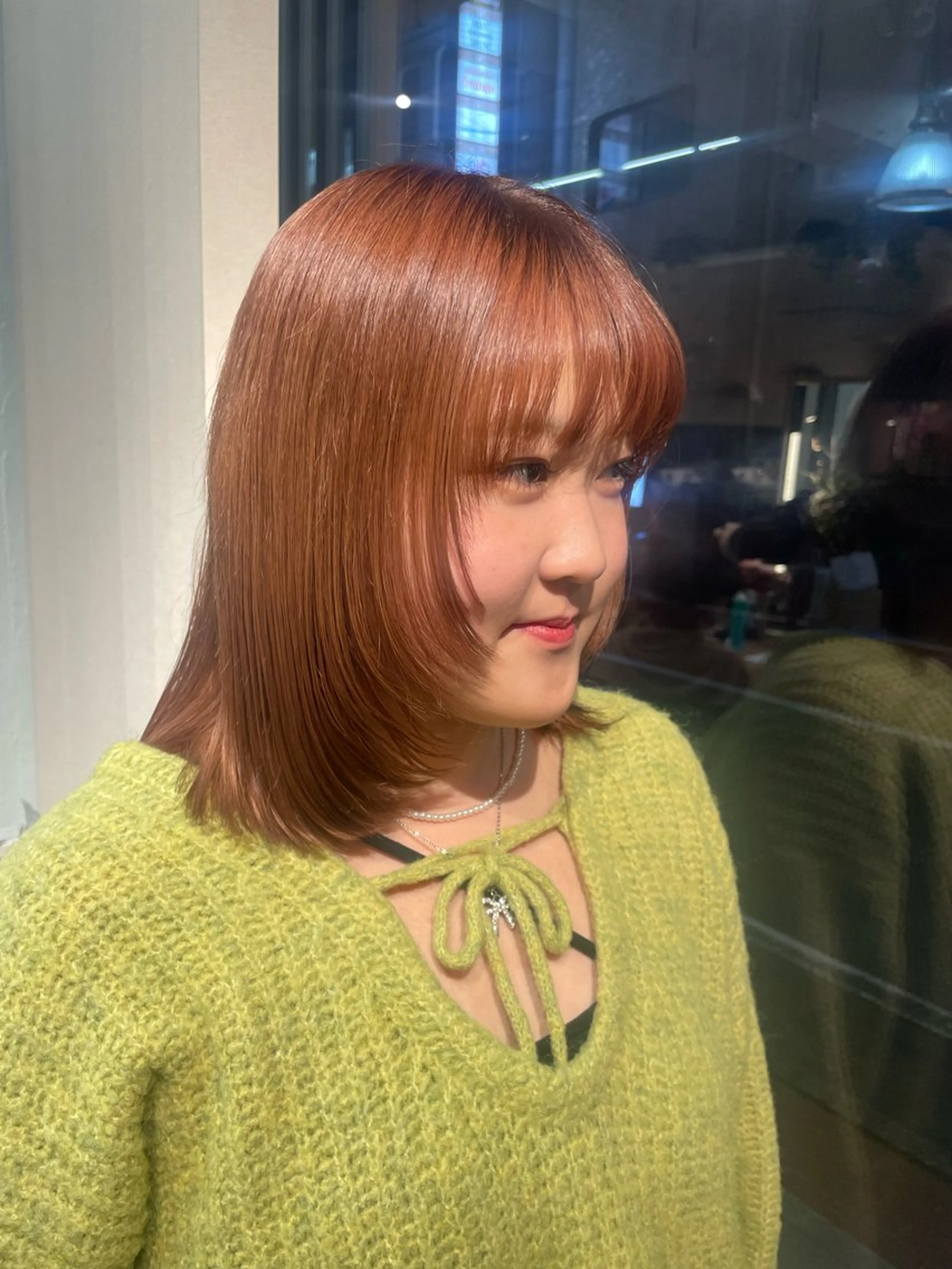 ミディアム カット こいき/赤味消し /艶カラー🎀✨のヘアスタイル