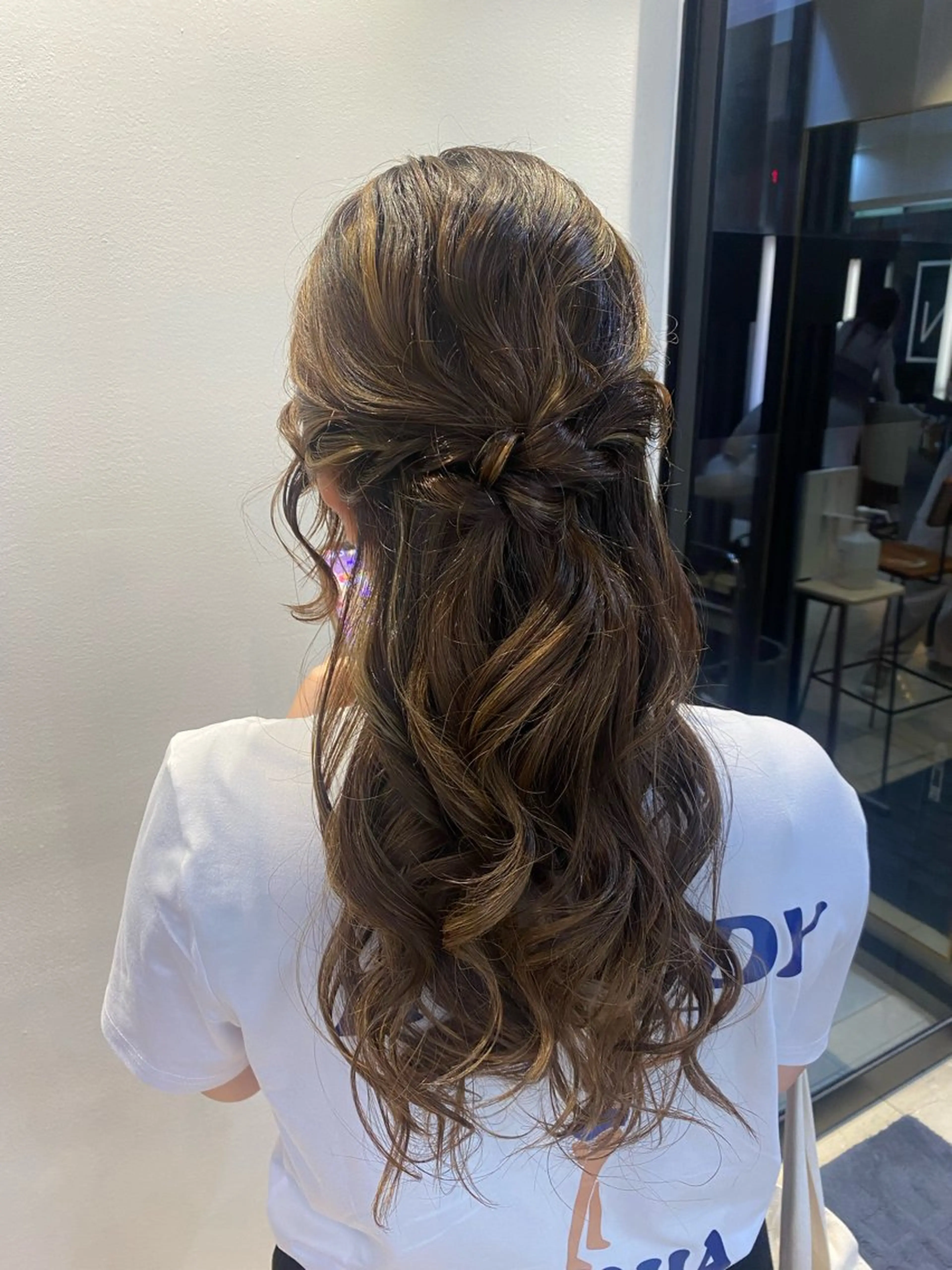 ロング ヘアアレンジ ハーフアップ 石垣廣乃 /Hironoのヘアスタイル