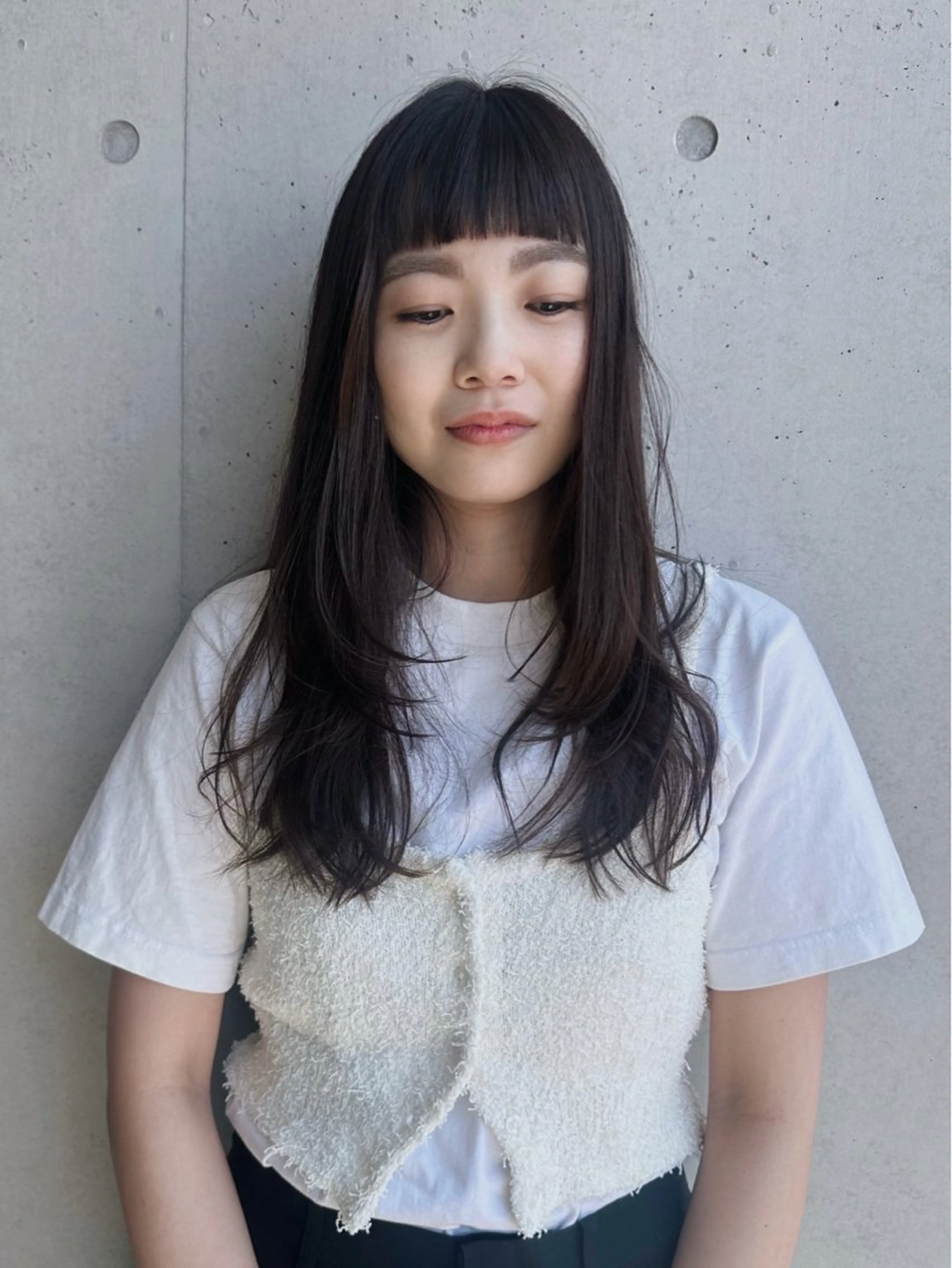 ロング カット ヘアカラー 前野 日奈のヘアスタイル