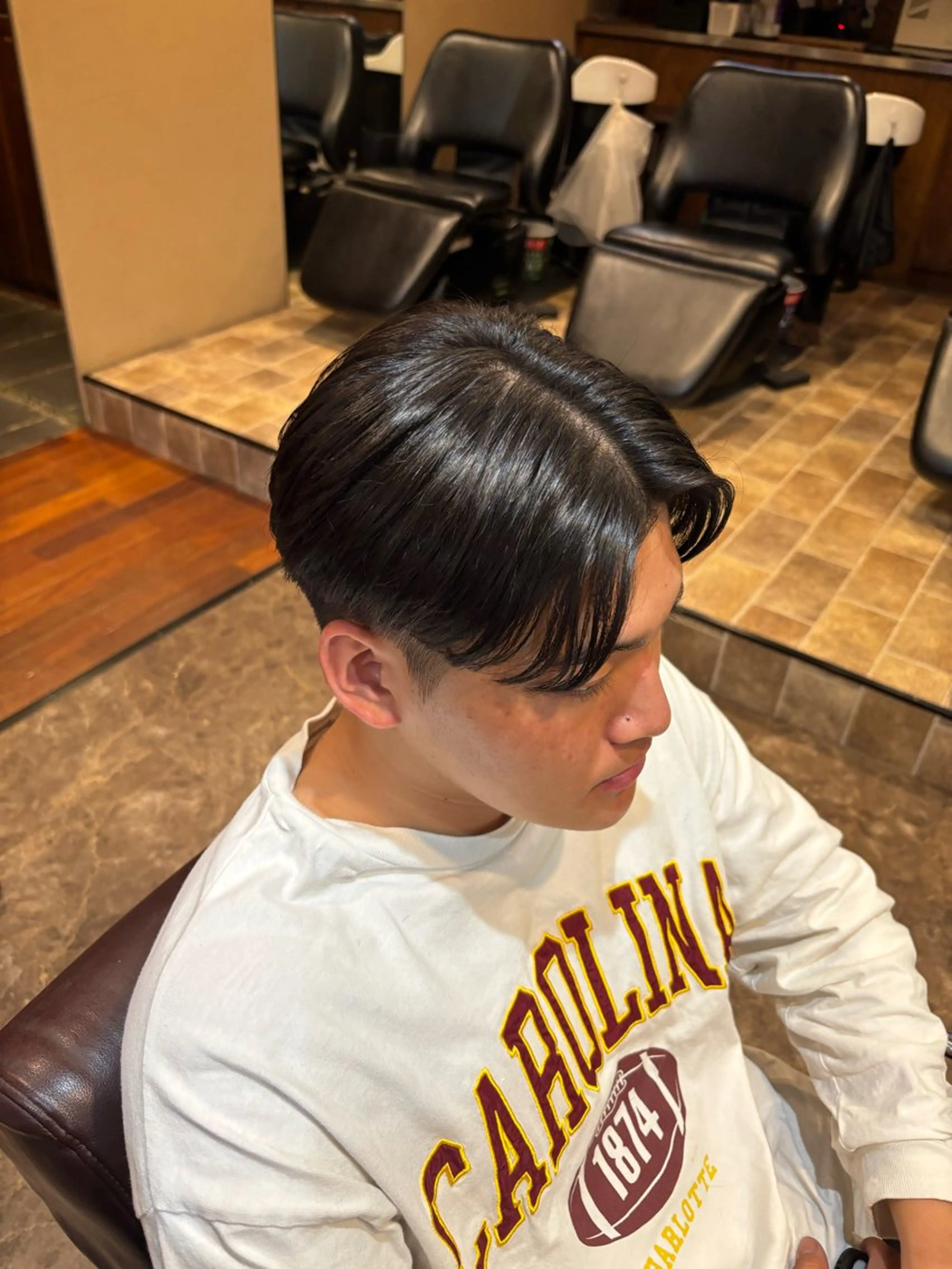 ショート メンズ センターパート マッシュ カット パーマ 💈LGC💈 SANAのヘアスタイル