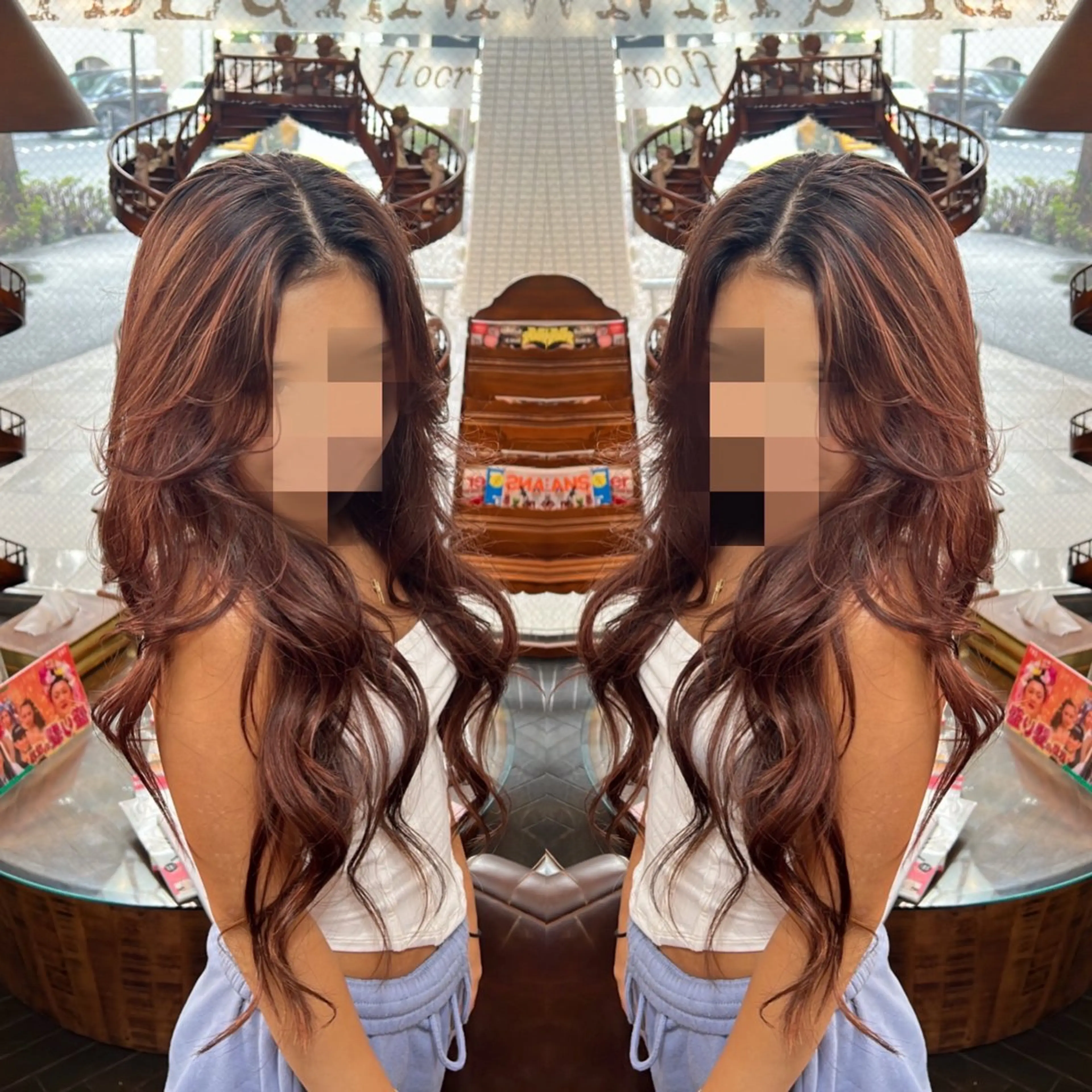 ロング ハイライト/レイヤー /ハイトーン/AOIのヘアスタイル