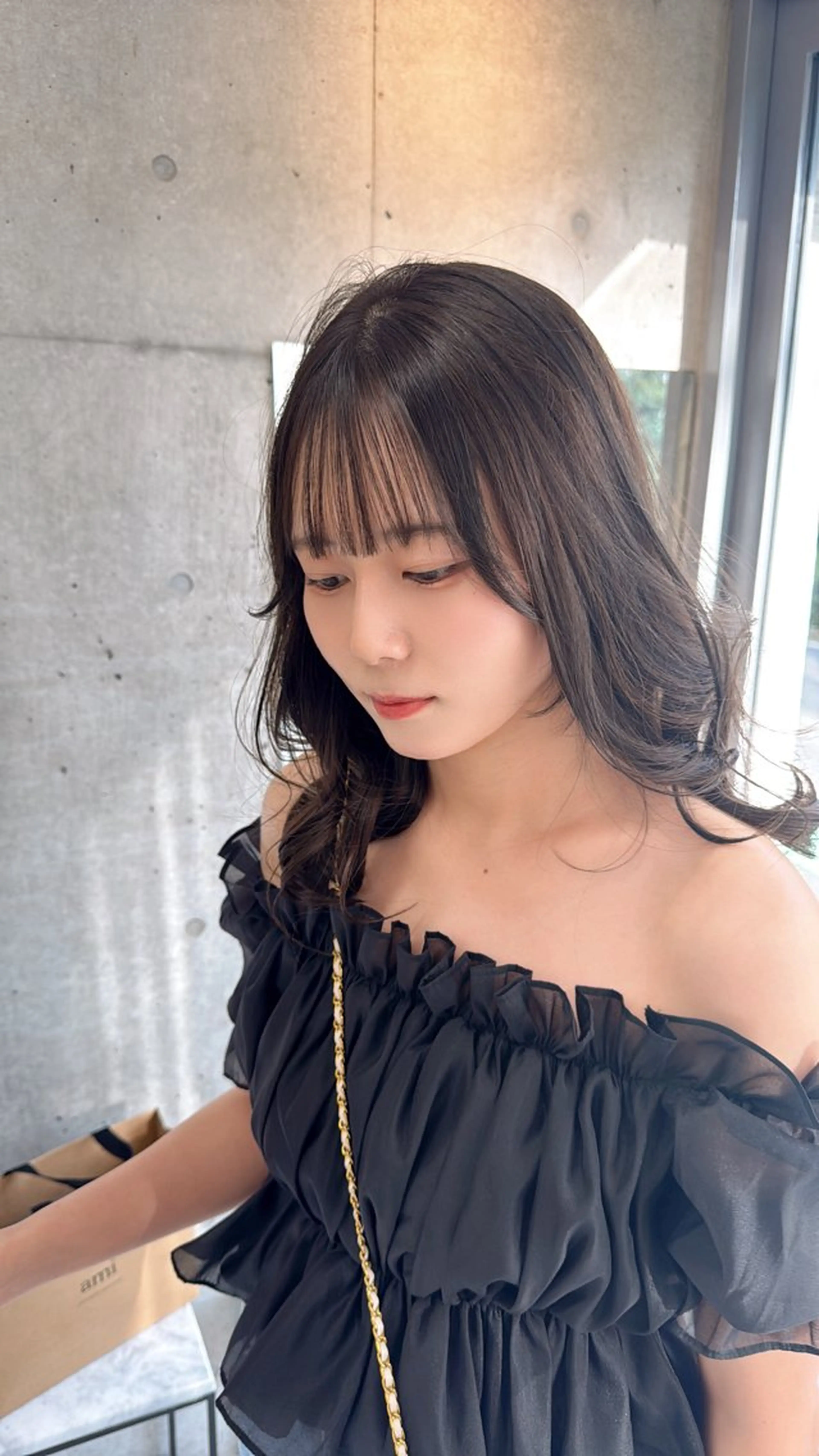 セミロング カラー ベージュカラー 透明感カラー オリーブベージュ ヘアカラー トリートメント うる艶ヘア♡韓国好き 透明感　shotaのヘアスタイル