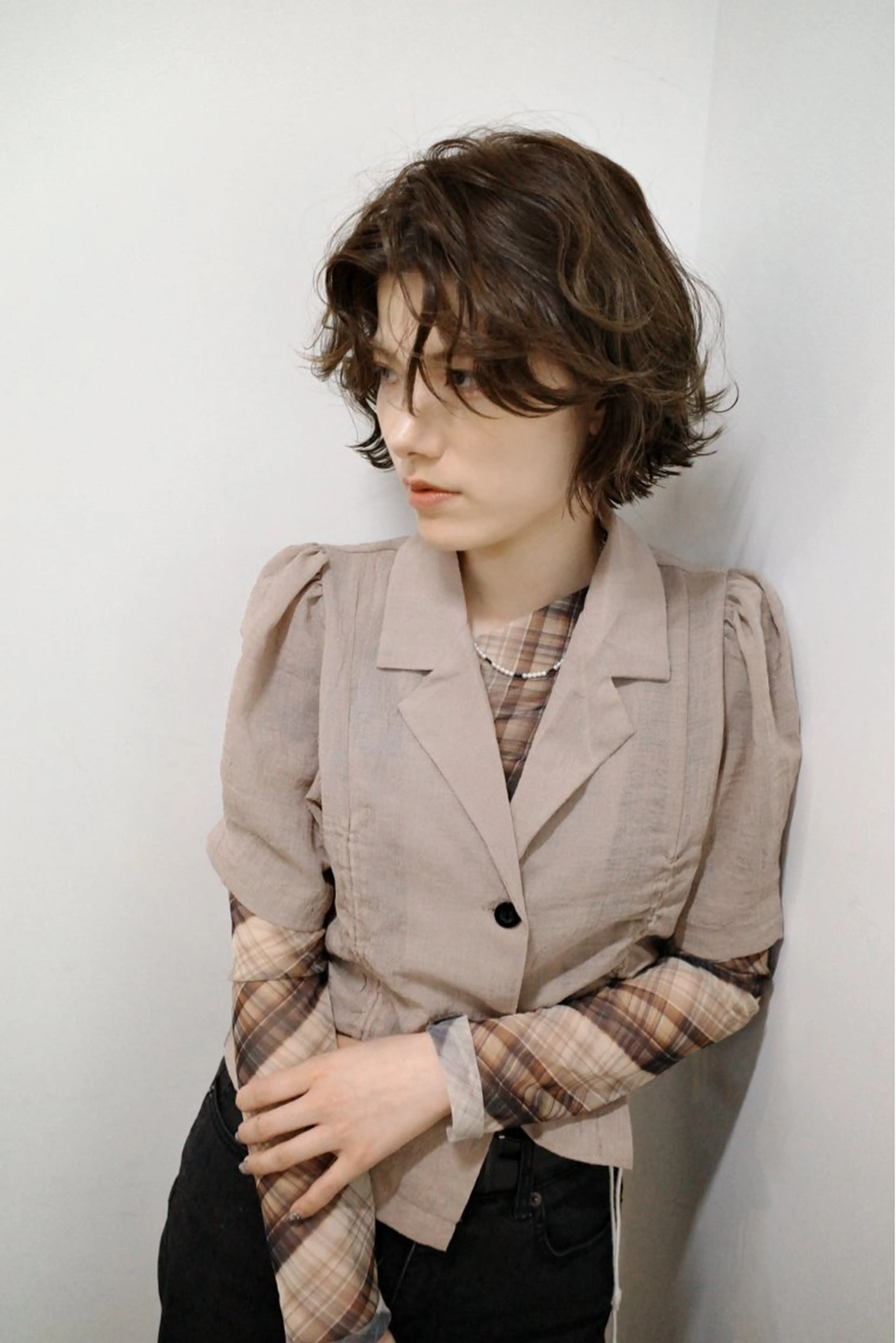 ミディアム ボブ カット ヘアカラー 安藤 結花のヘアスタイル