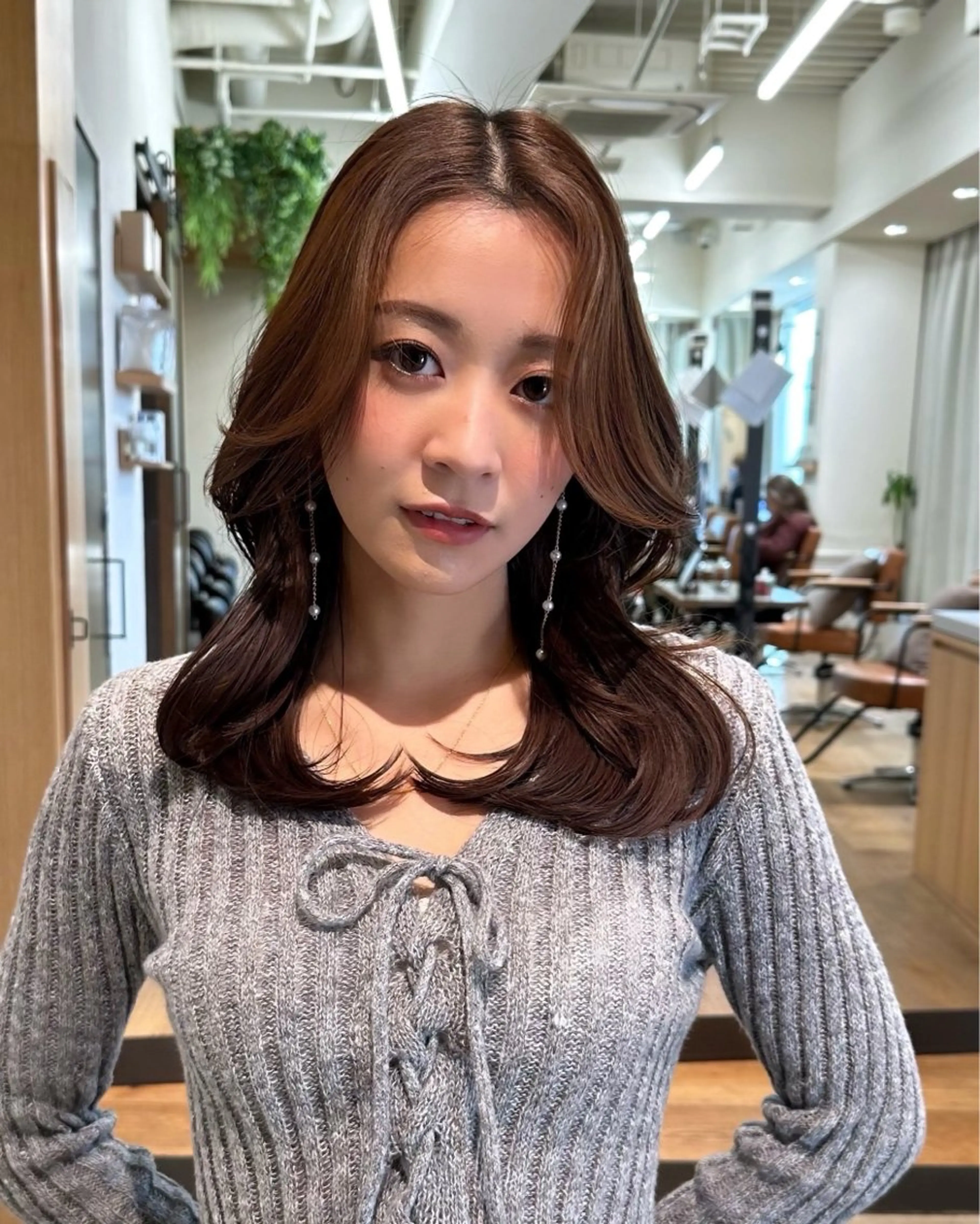 セミロング カラー パーマ ヘアアレンジ ⭐️銀座/ショート/ 艶カラー/りょうがのヘアスタイル