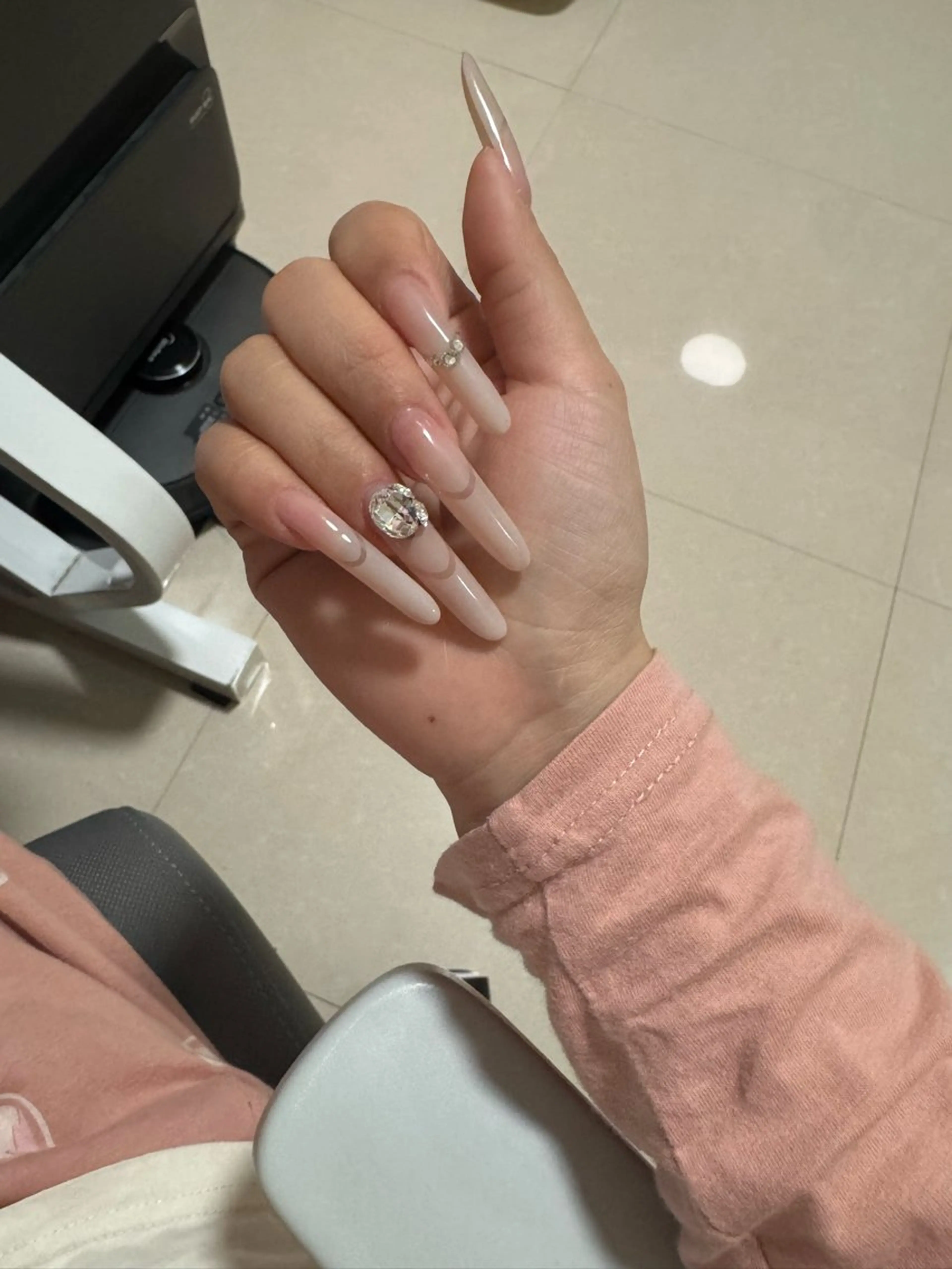 ロング カク レイシンのネイルデザイン