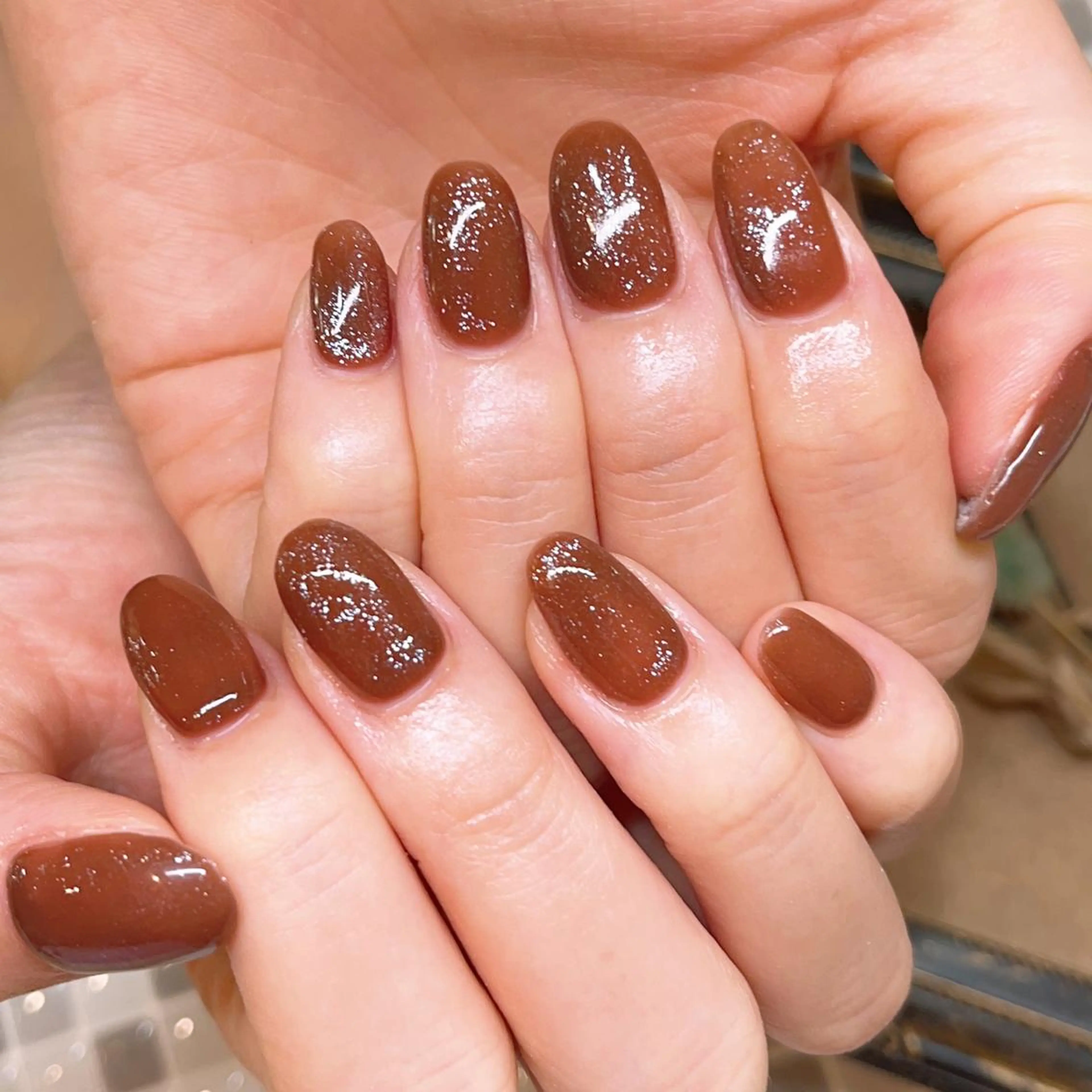 ネイル キラキラネイル ワンカラーネイル nailist yuiのネイルデザイン