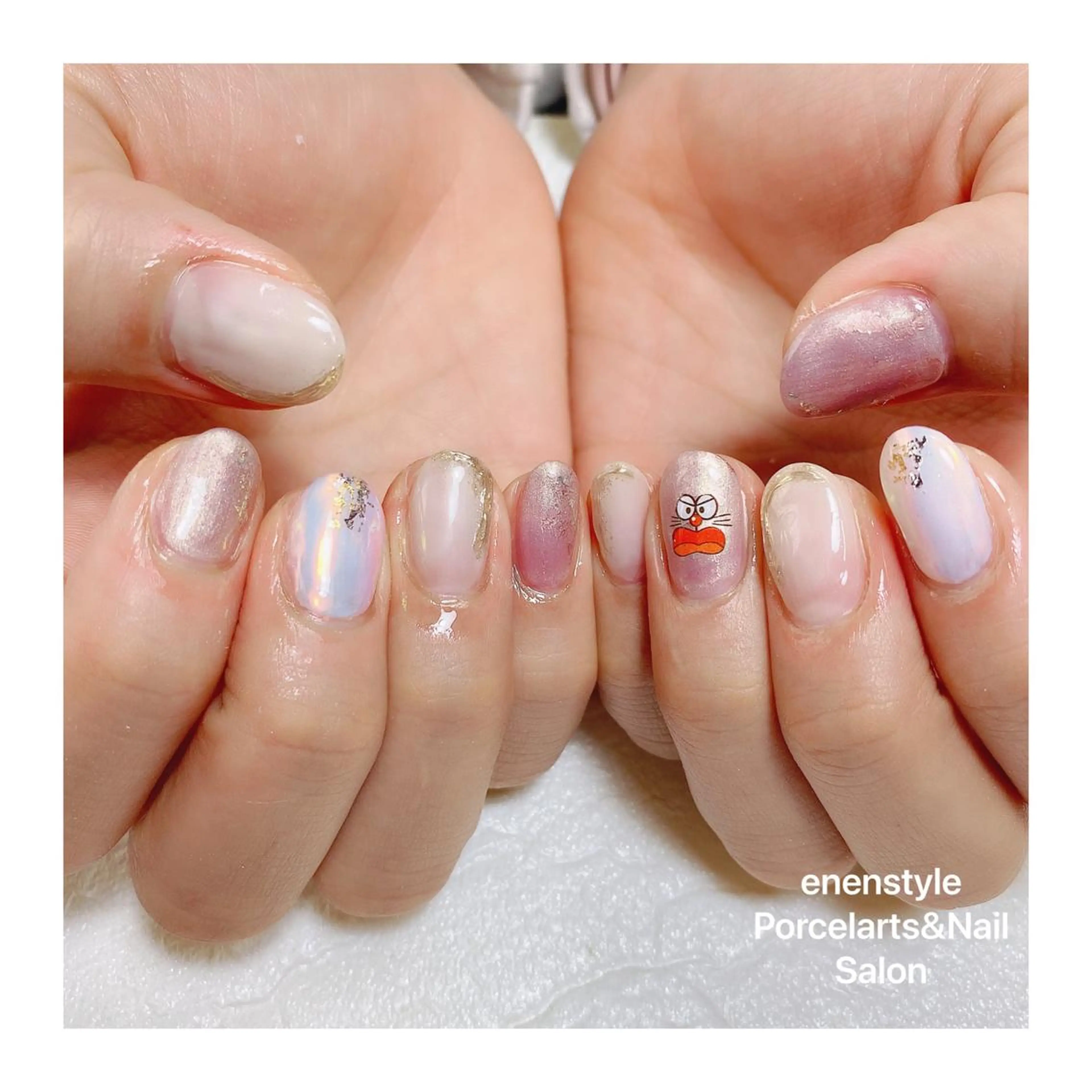 ショート ネイル ハンドネイル 👑enen style👑のネイルデザイン