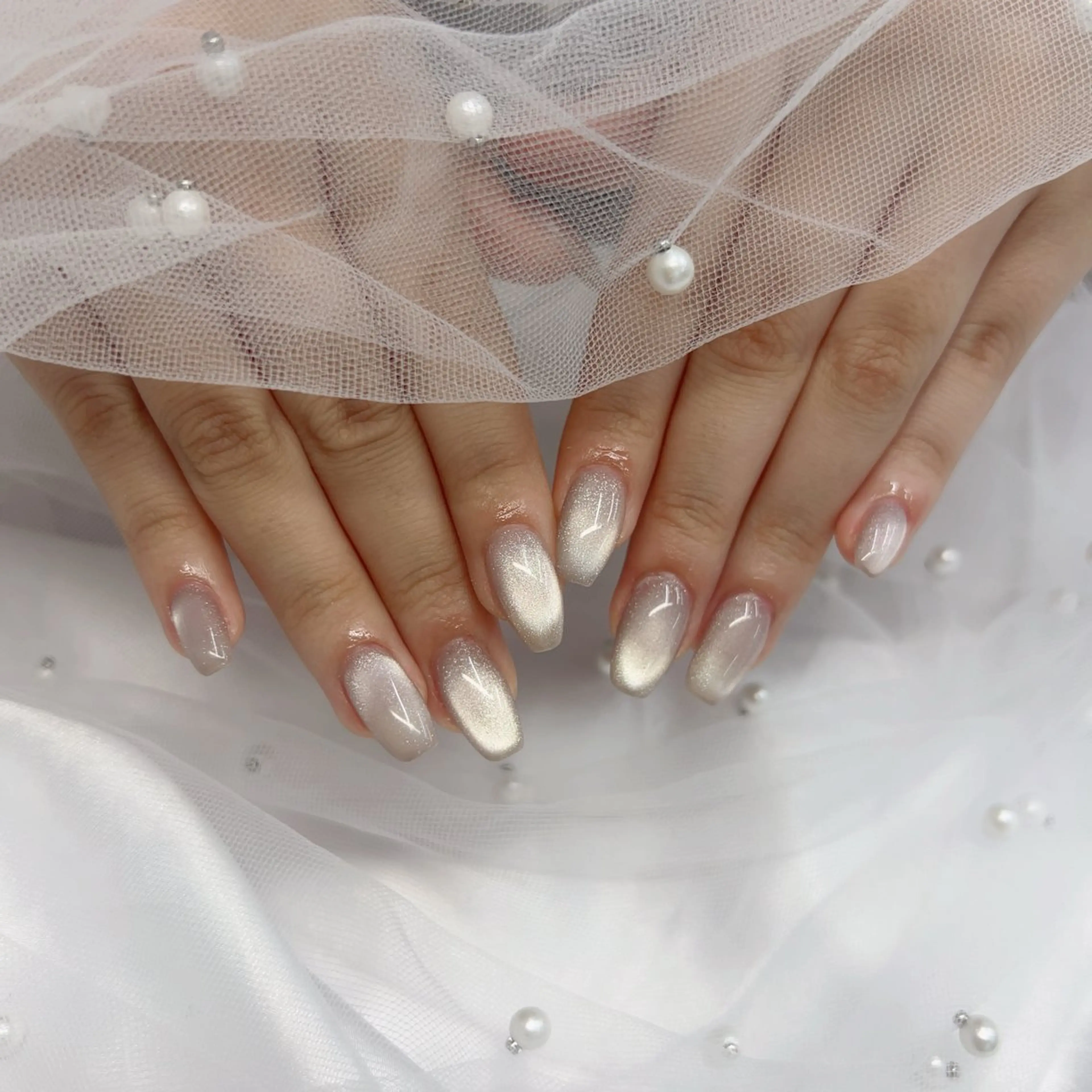 【new🩵】ビー玉マグネットネイル✨練習メニューの写真