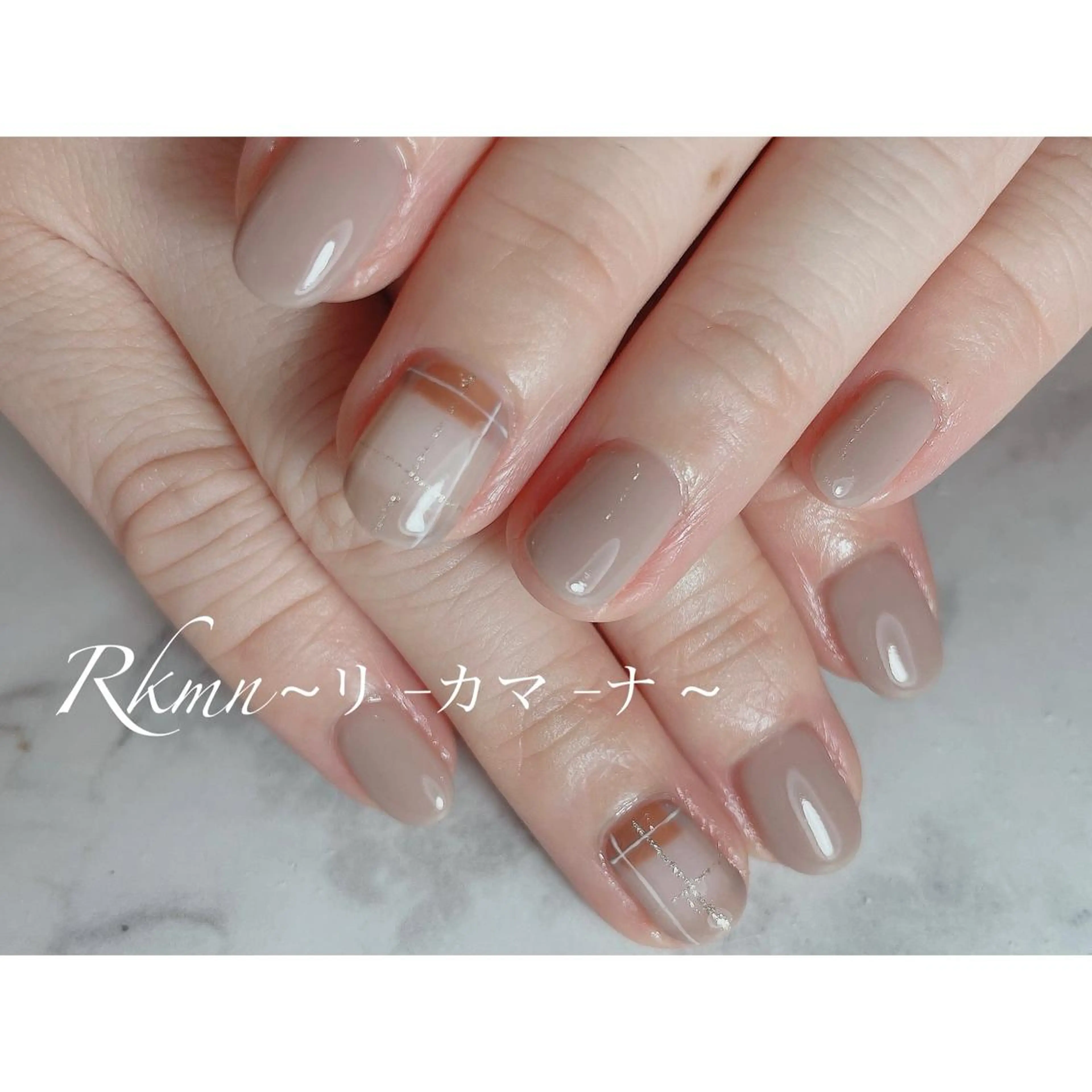 ネイル アートネイル シンプルネイル 春ネイル ハンドネイル フットネイル ハンドケア Rkmn ~リ-カマ-ナ~のネイルデザイン