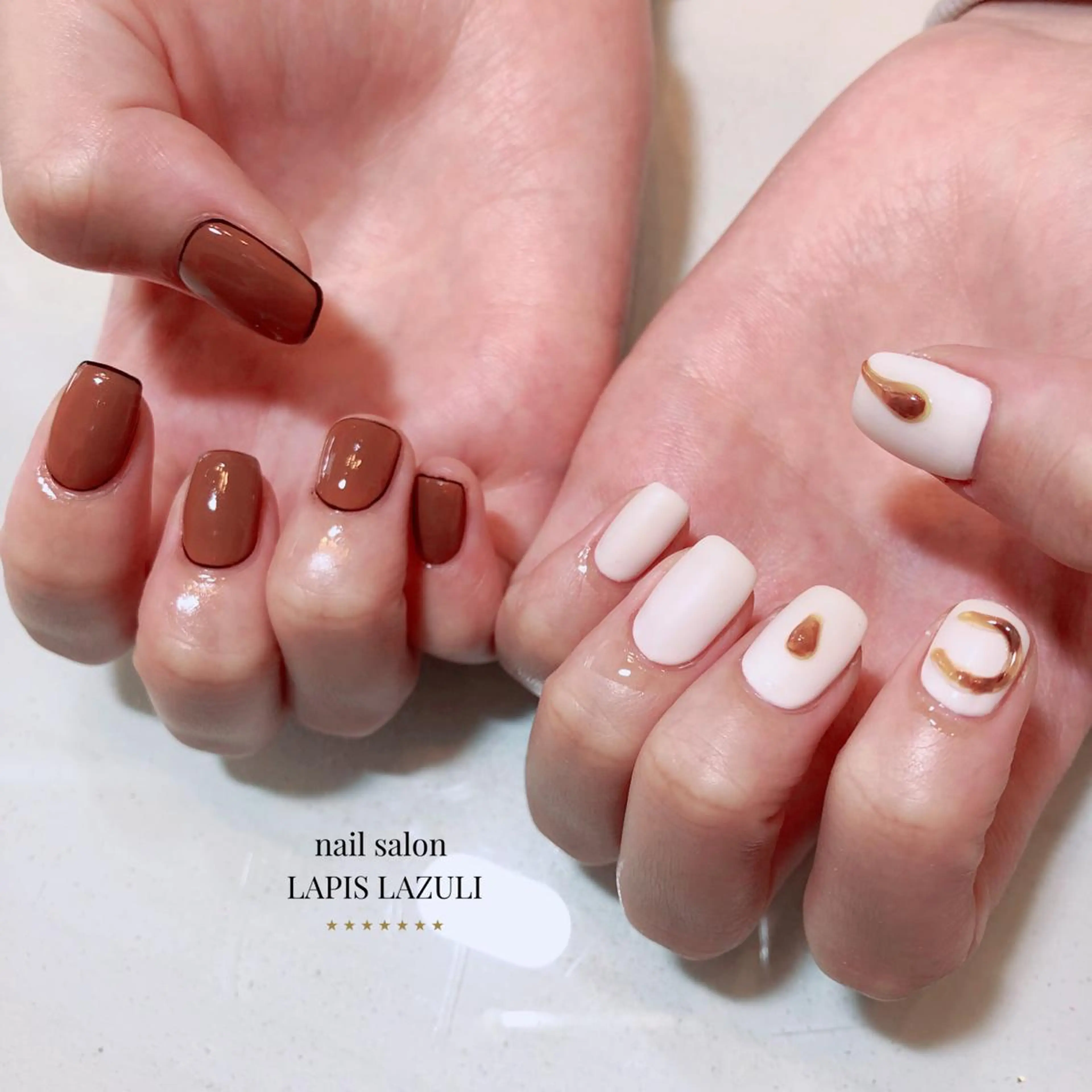 ネイル ジェルネイル マットネイル ミラーネイル ニュアンスネイル オフィスネイル ハンドネイル nail salon ラピスラズリのネイルデザイン