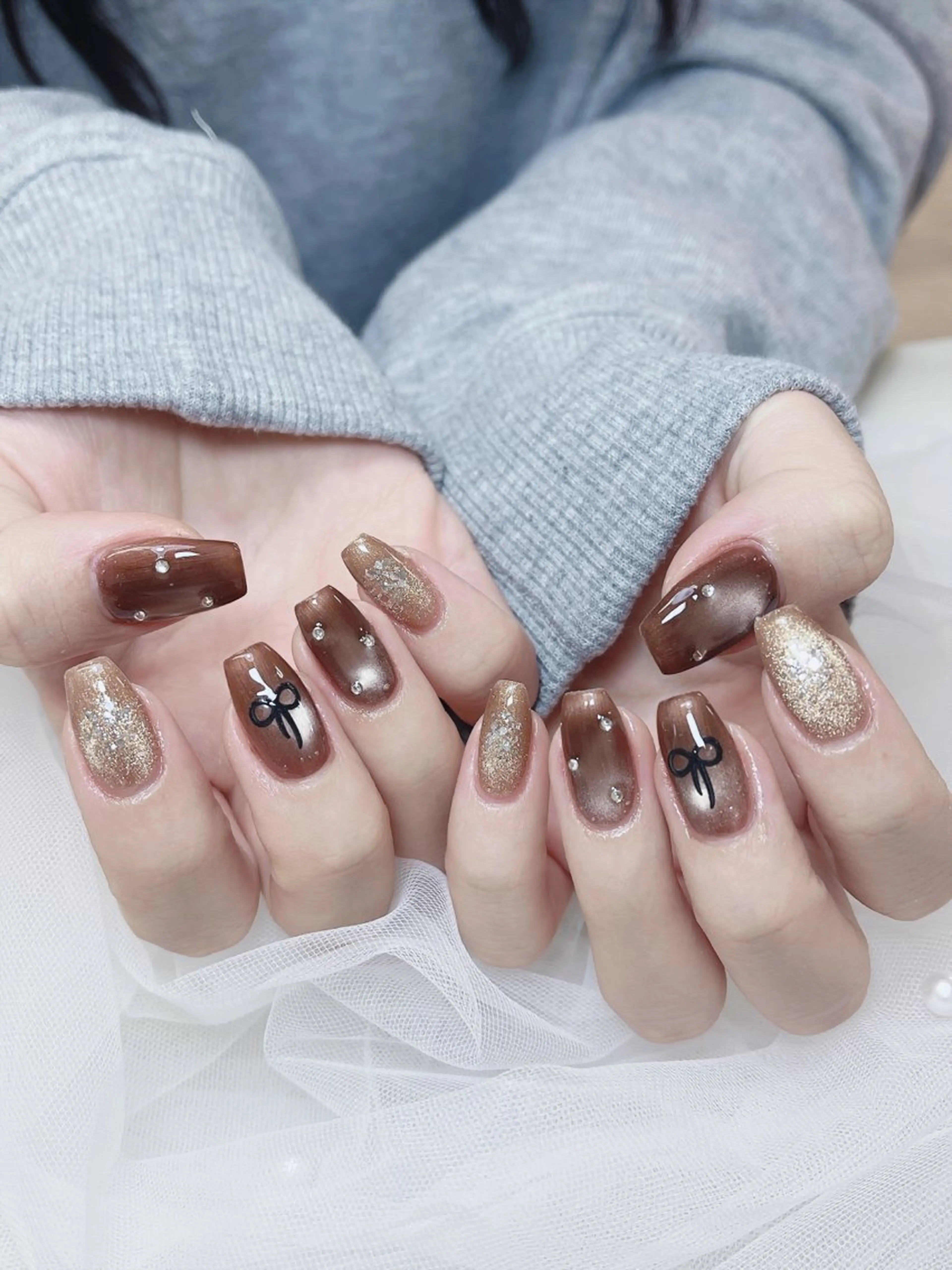 ネイル チークネイル 成人式 フレンチネイル グラデーション 氷ネイル・うるうるネイル ハンドネイル DUO   MI nail salonのネイルデザイン