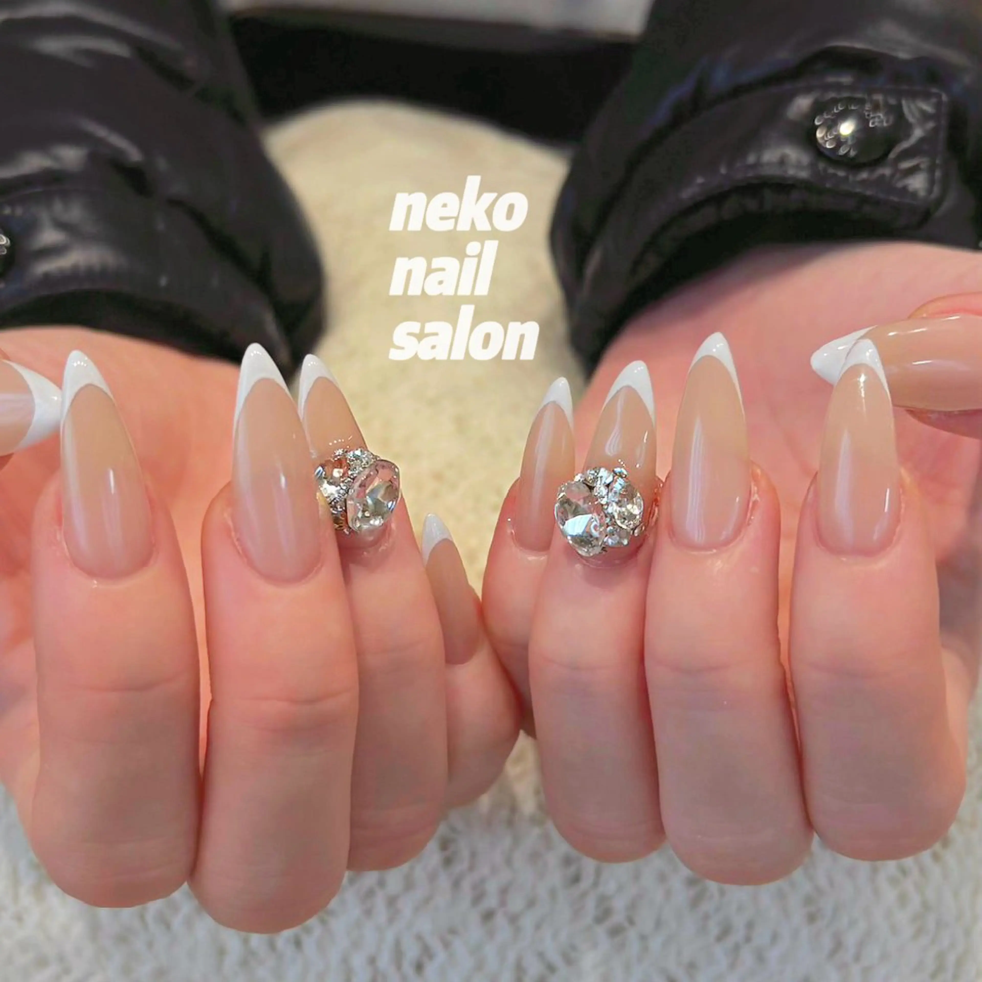 ネイル フレンチネイル 持ち込み シンプルネイル ハンドネイル neko nailのネイルデザイン