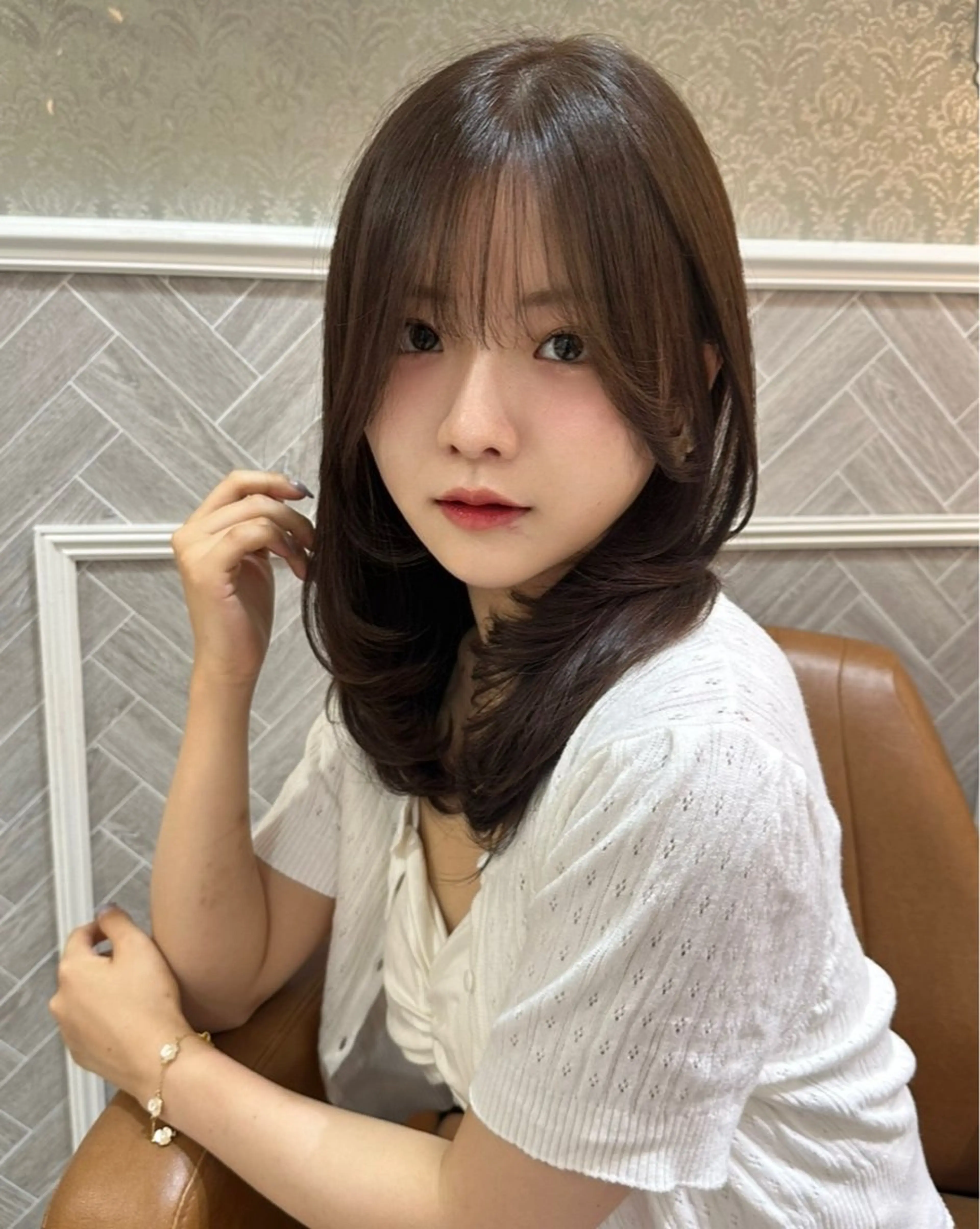 ロング レイヤー/顔周り /ボブ/銀座/サラのヘアスタイル