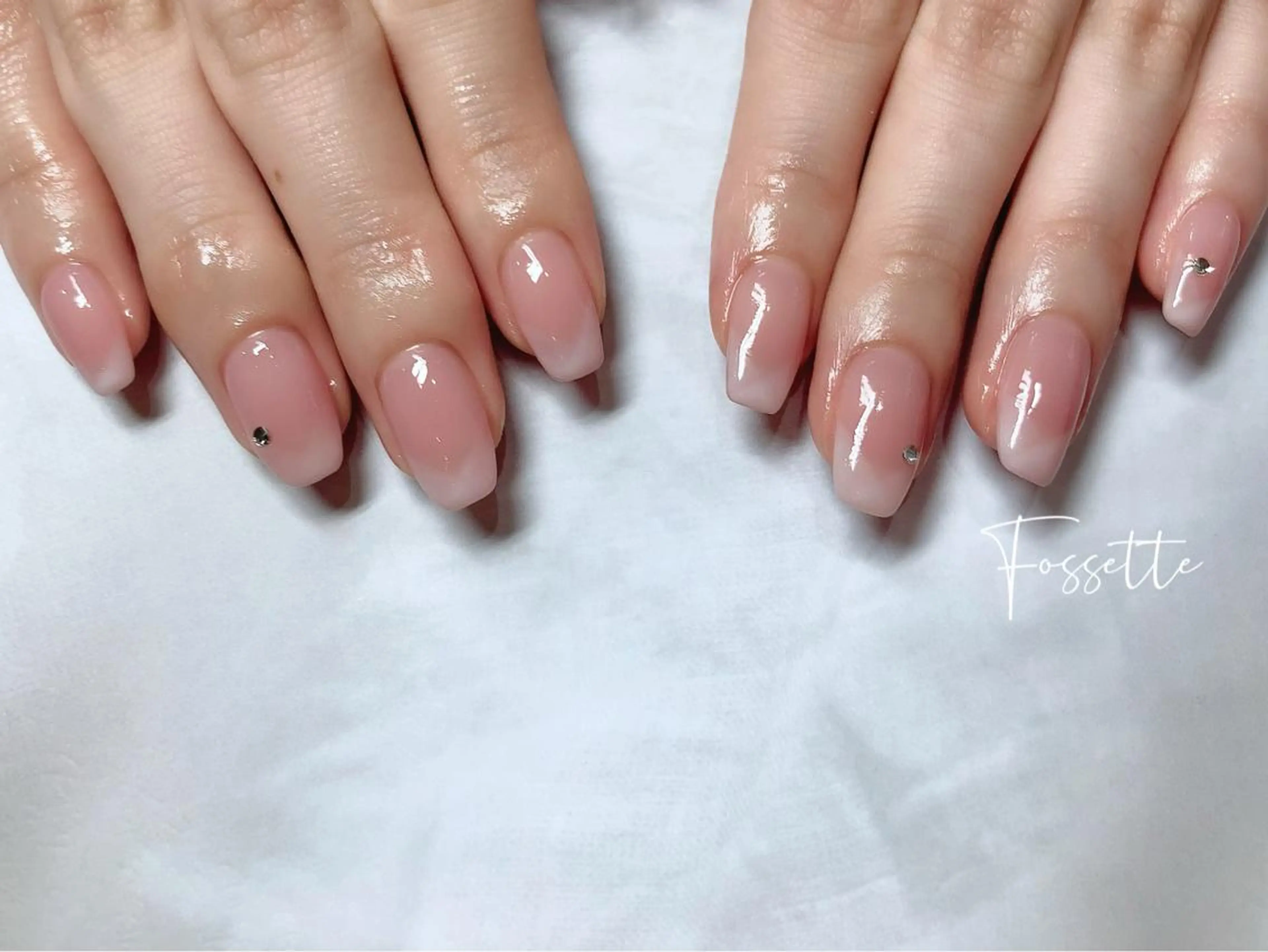 ネイル フレンチネイル オフィスネイル シンプルネイル nailsalon Fossetteのネイルデザイン