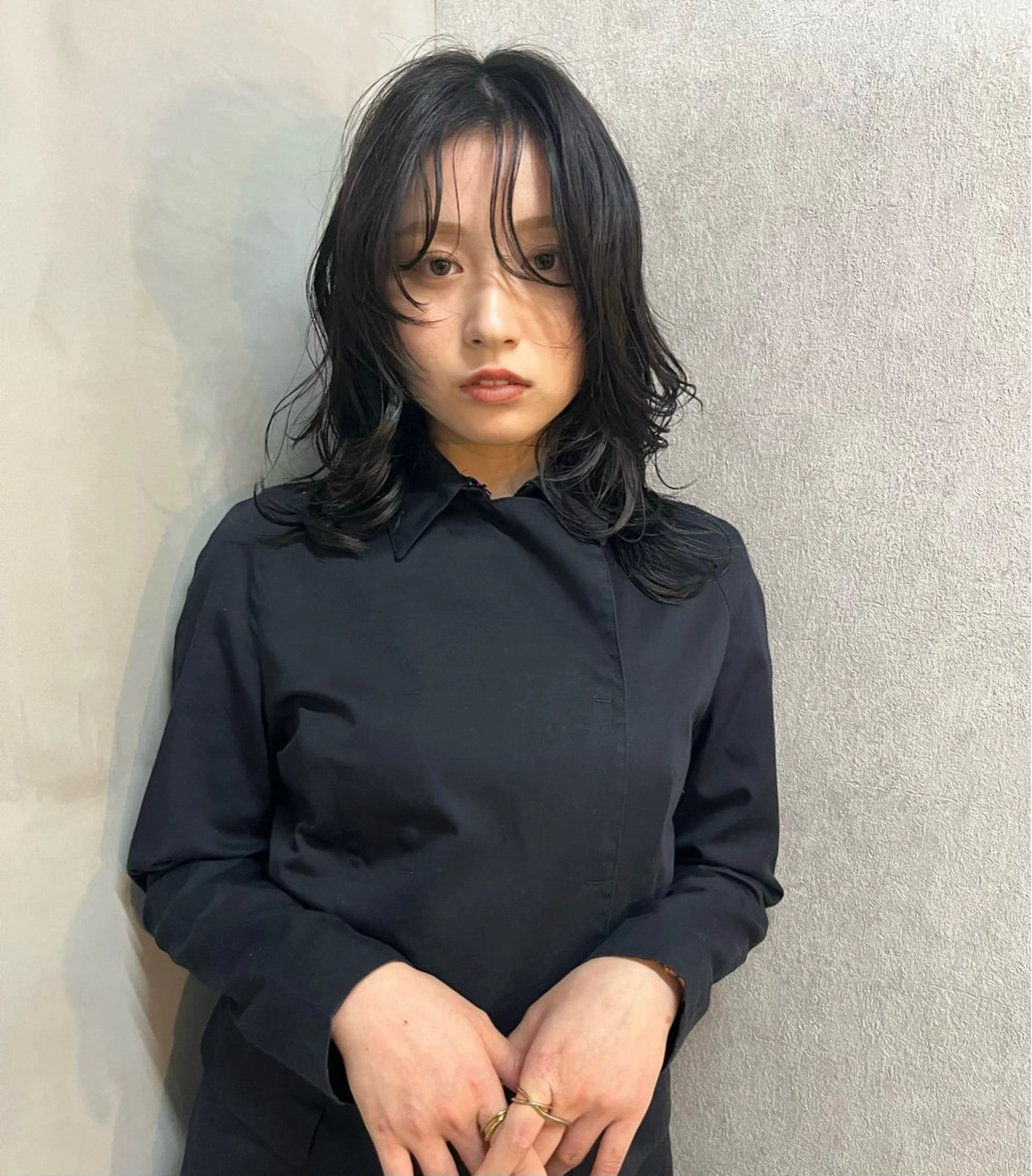 ミディアム カット ヘアカラー トリートメント yuumi/大濠🪷 顔周り/ハイトーンのヘアスタイル