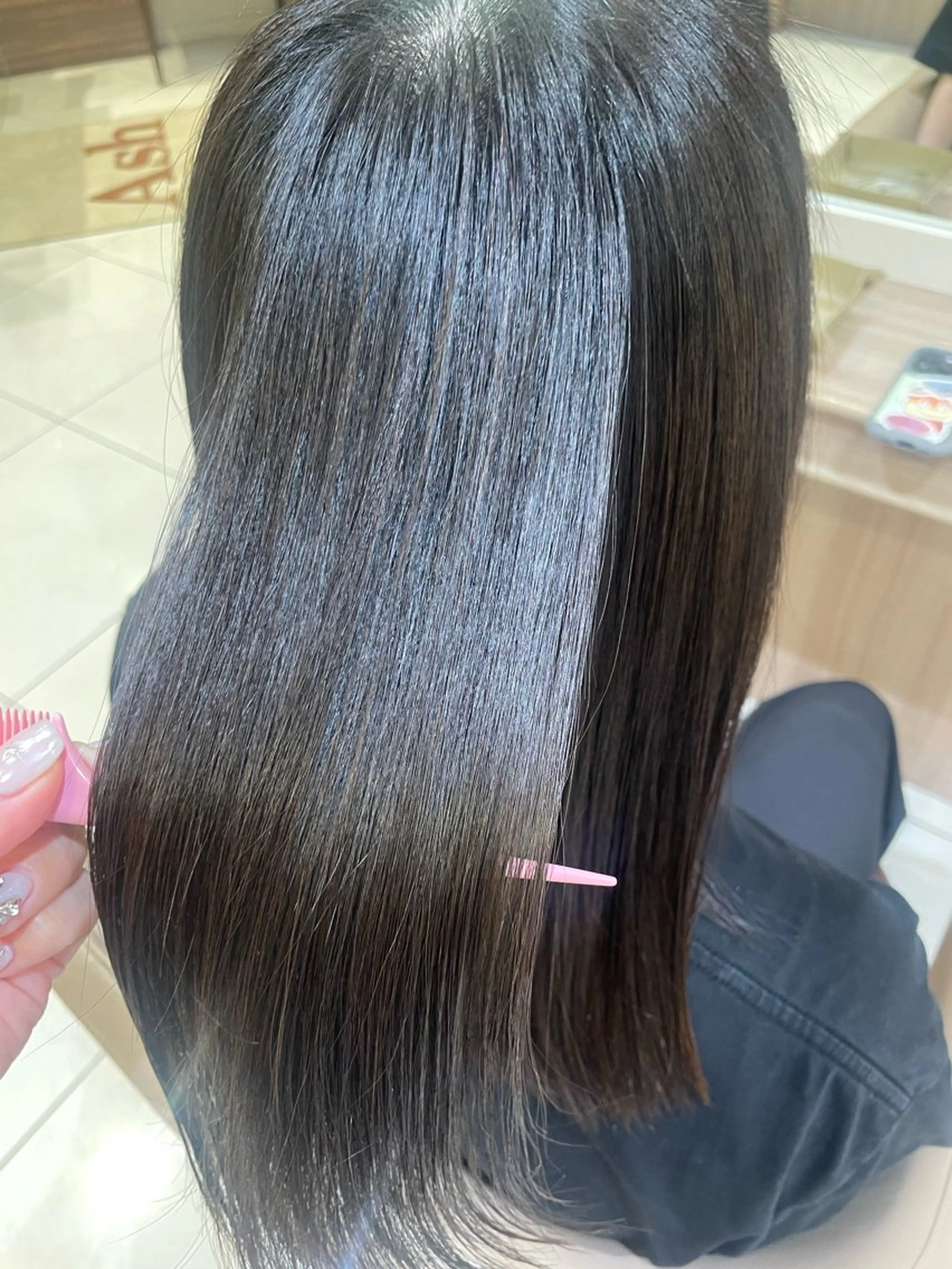 セミロング パーマ カット 縮毛矯正 韓国ヘアメイク🎀/ 縮毛矯正✨山本媛香のヘアスタイル